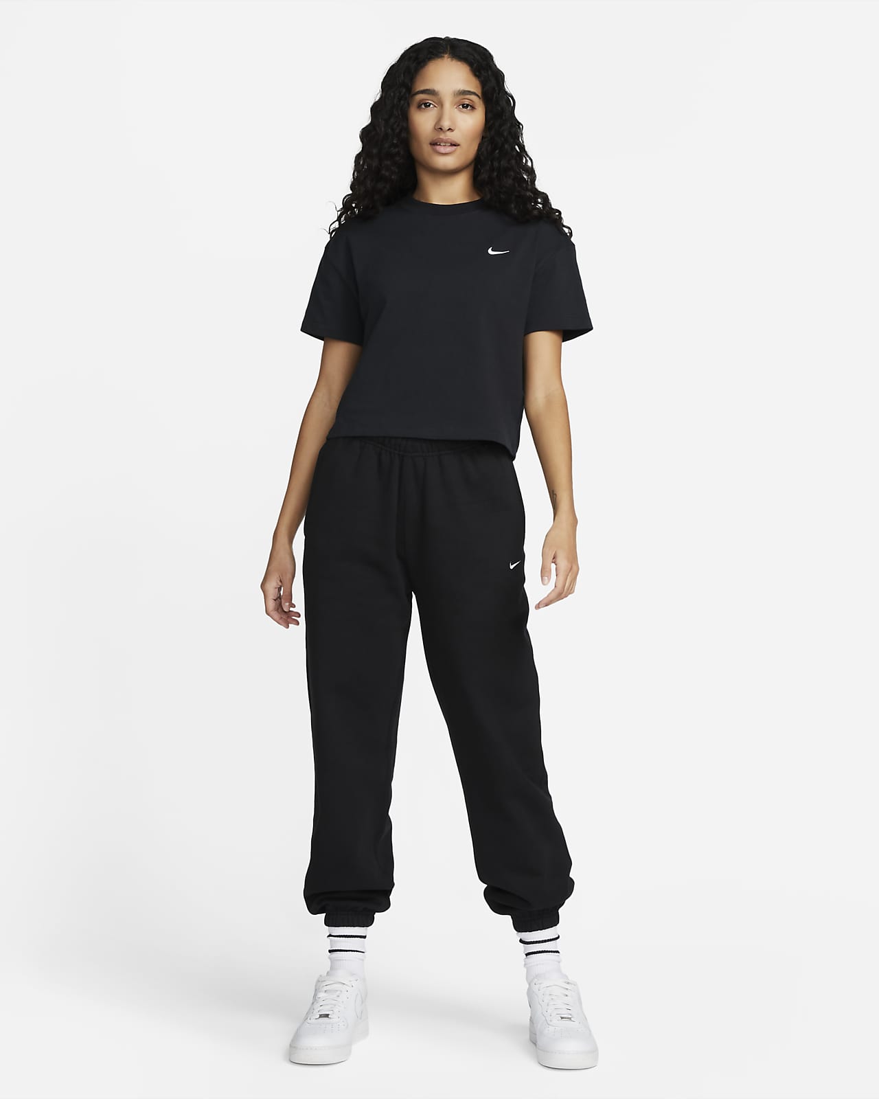 Nike Air Sportswear Jumpsuit Women XS Tan Black Swoosh Logo Active Zip Up  Pocket