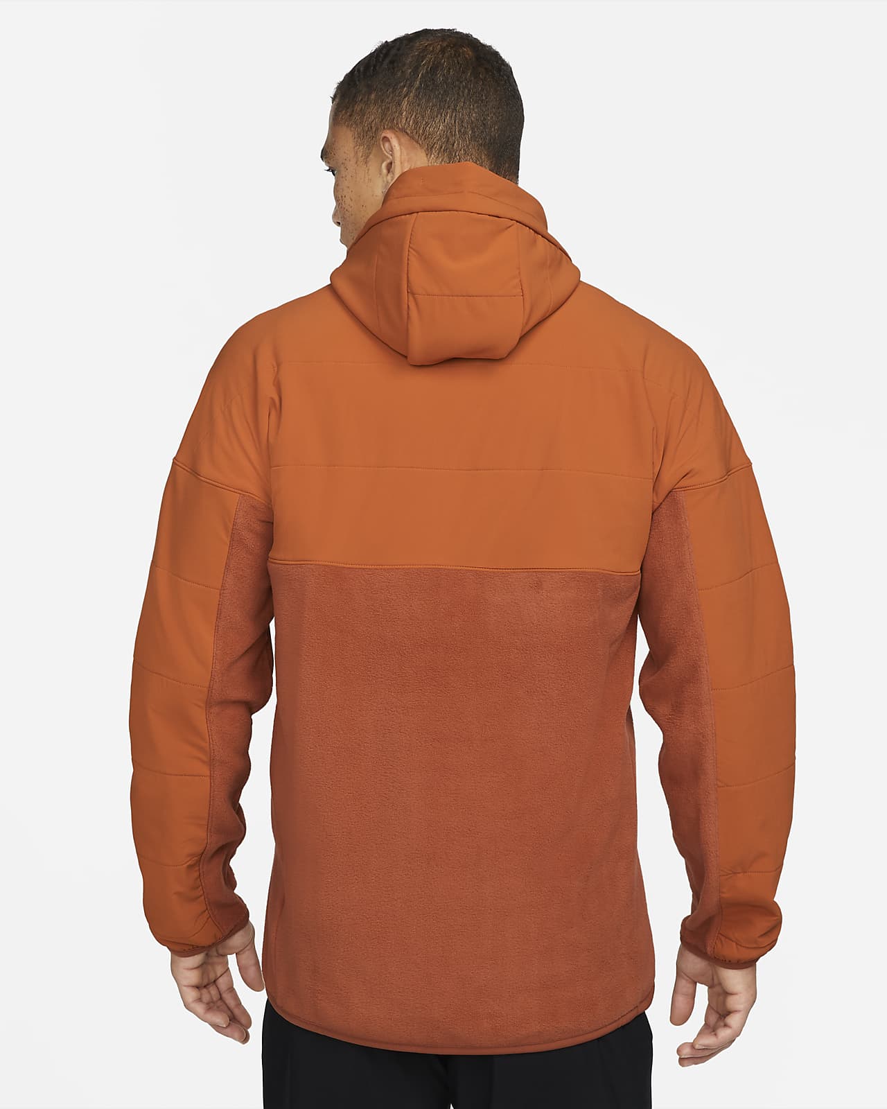 orange nike therma fit hoodie