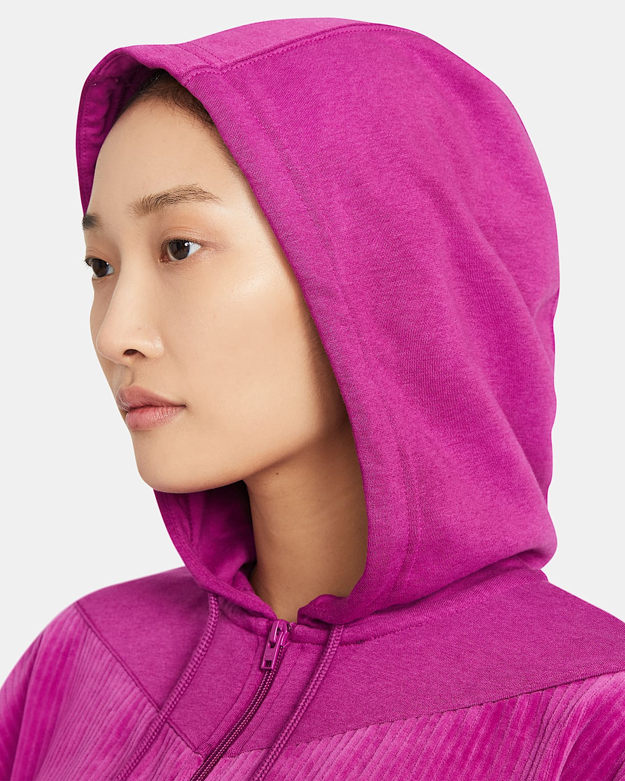 sportswear women's half zip fleece hoodie