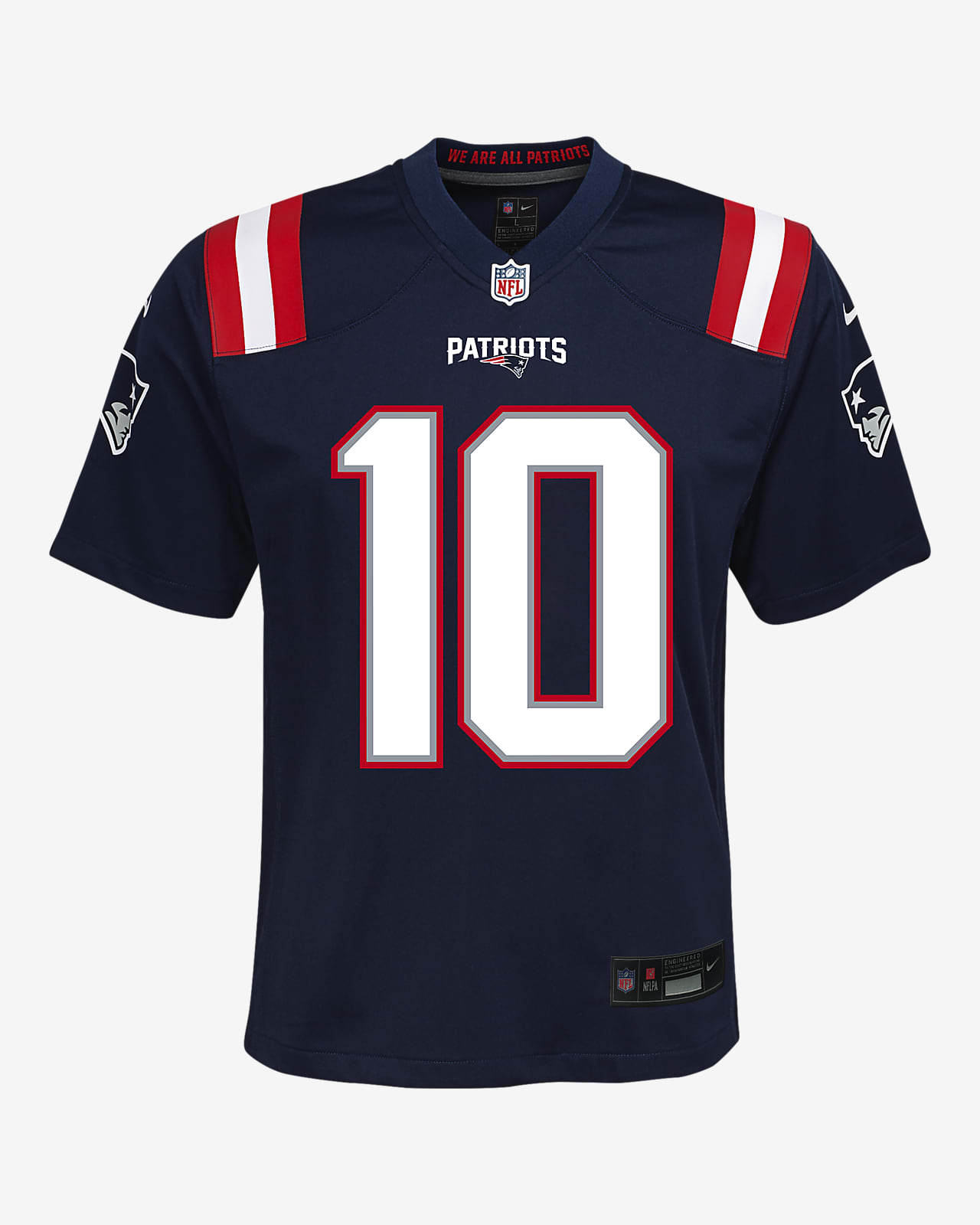 NFL New England Patriots (Mac Jones)-spillertrøje til større børn