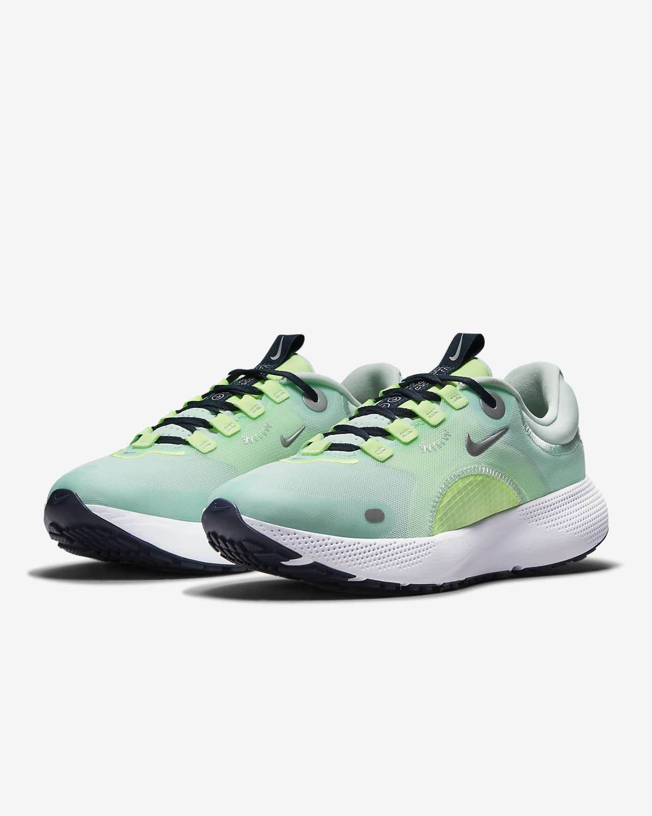nike running escape run sneakers in white and gold