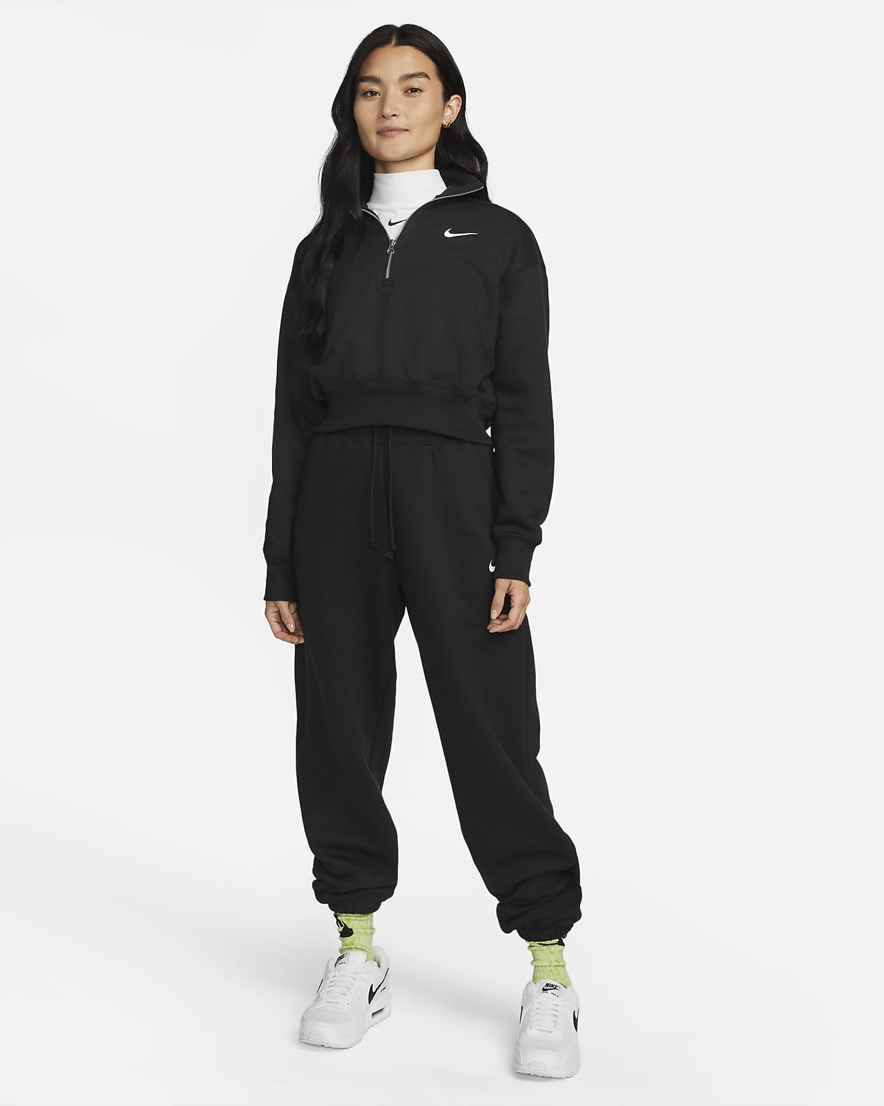 Nike oversized cropped sweatshirt clearance