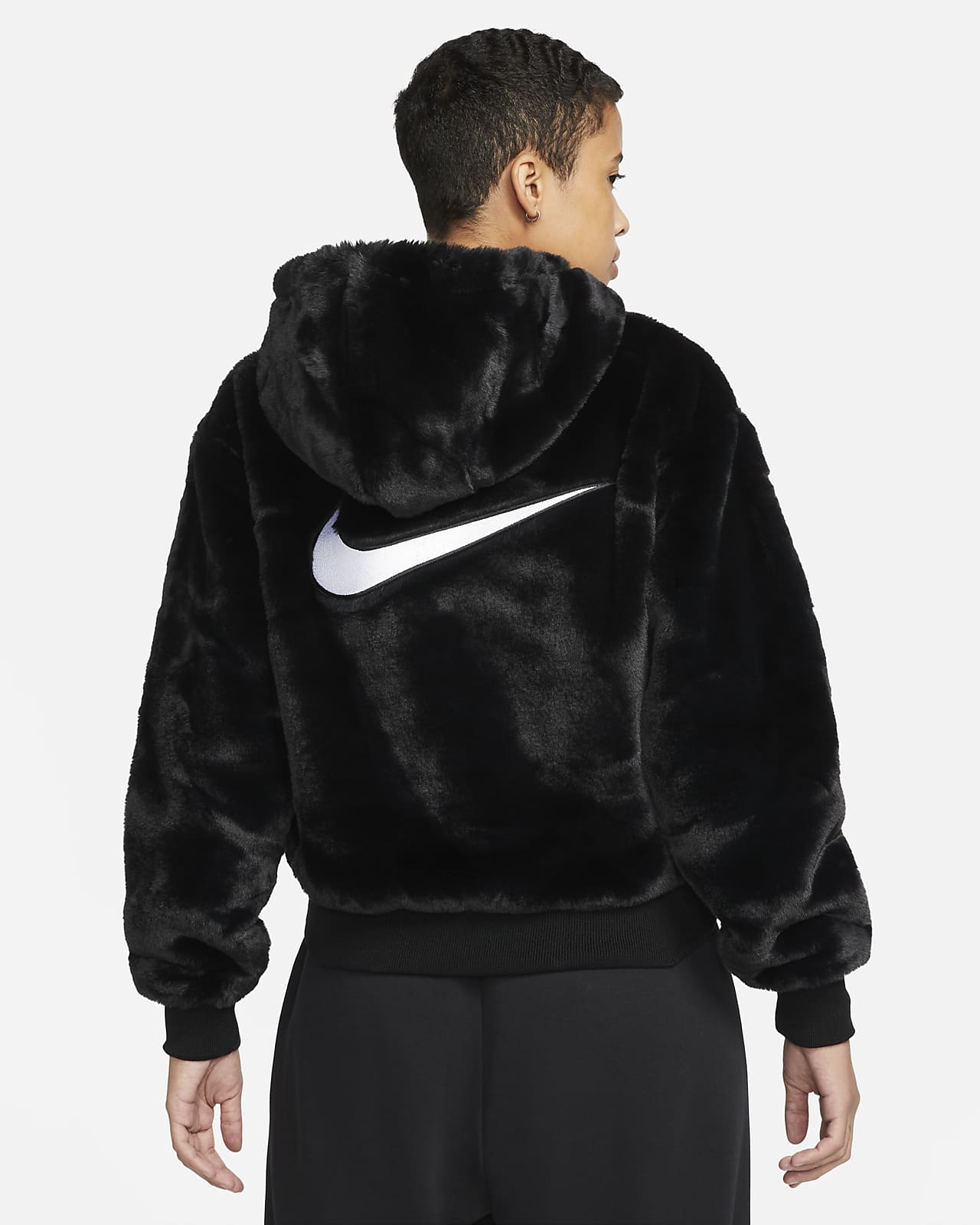 Faux Fur Jacket. Nike 
