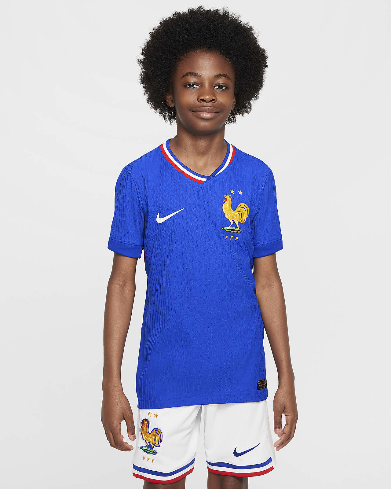 Koszulka piłkarska dla dużych dzieci Nike Dri-FIT ADV Authentic FFF (drużyna męska) Match 2024/25 (wersja domowa)