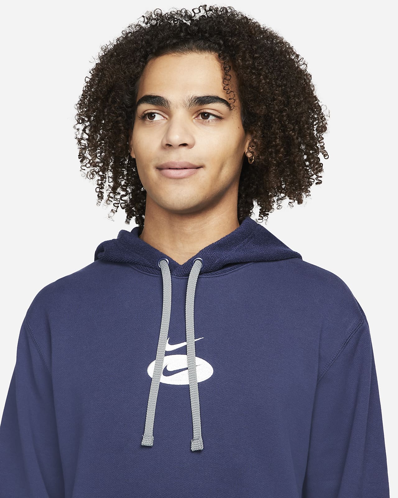 nike sportswear swoosh men's french terry pullover hoodie