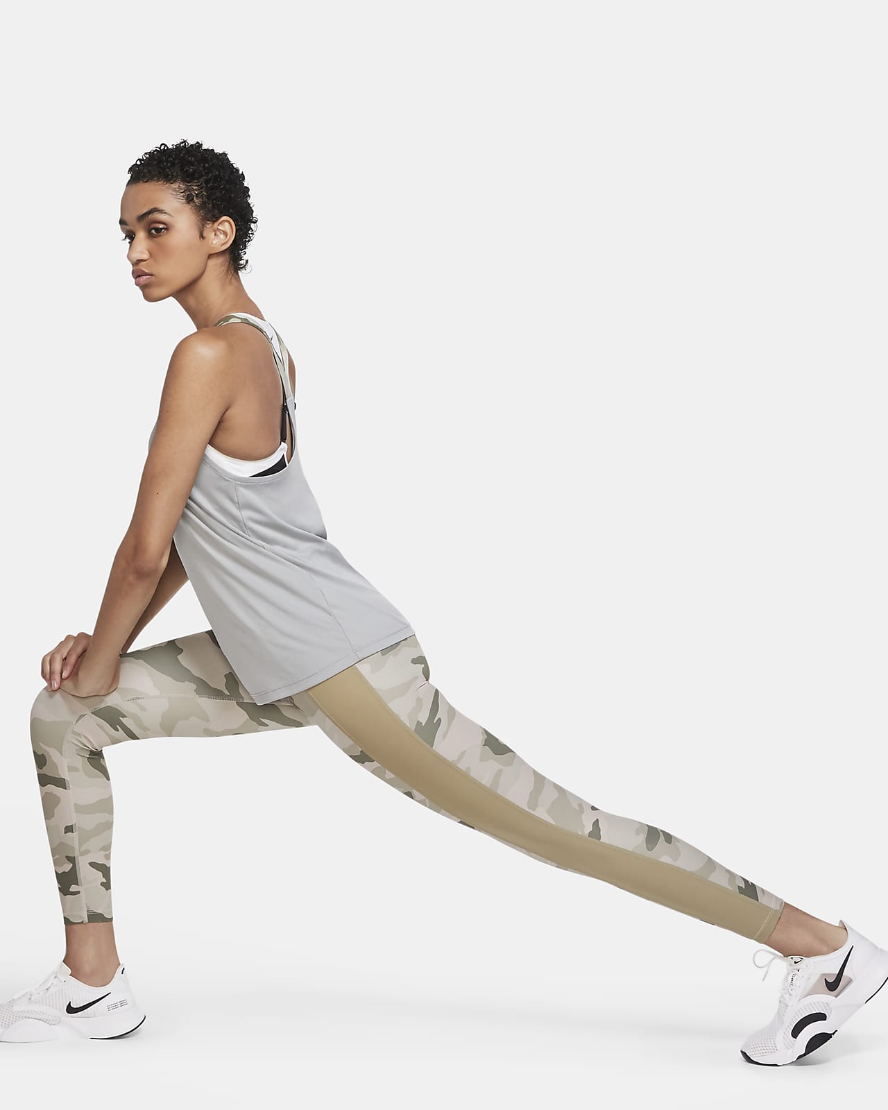 cropped nike pro camo leggings