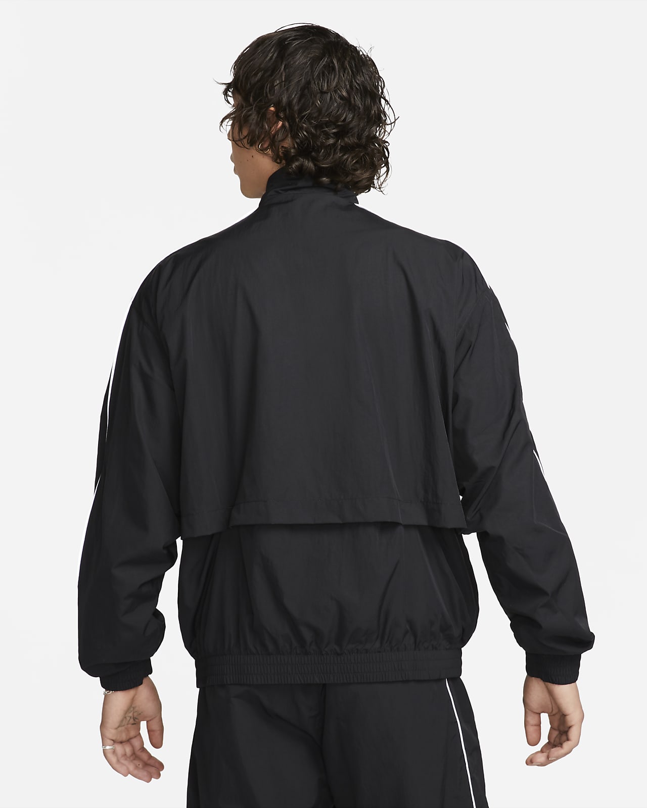 Nike Solo Swoosh Men's Woven Jacket Preto FB8622-010