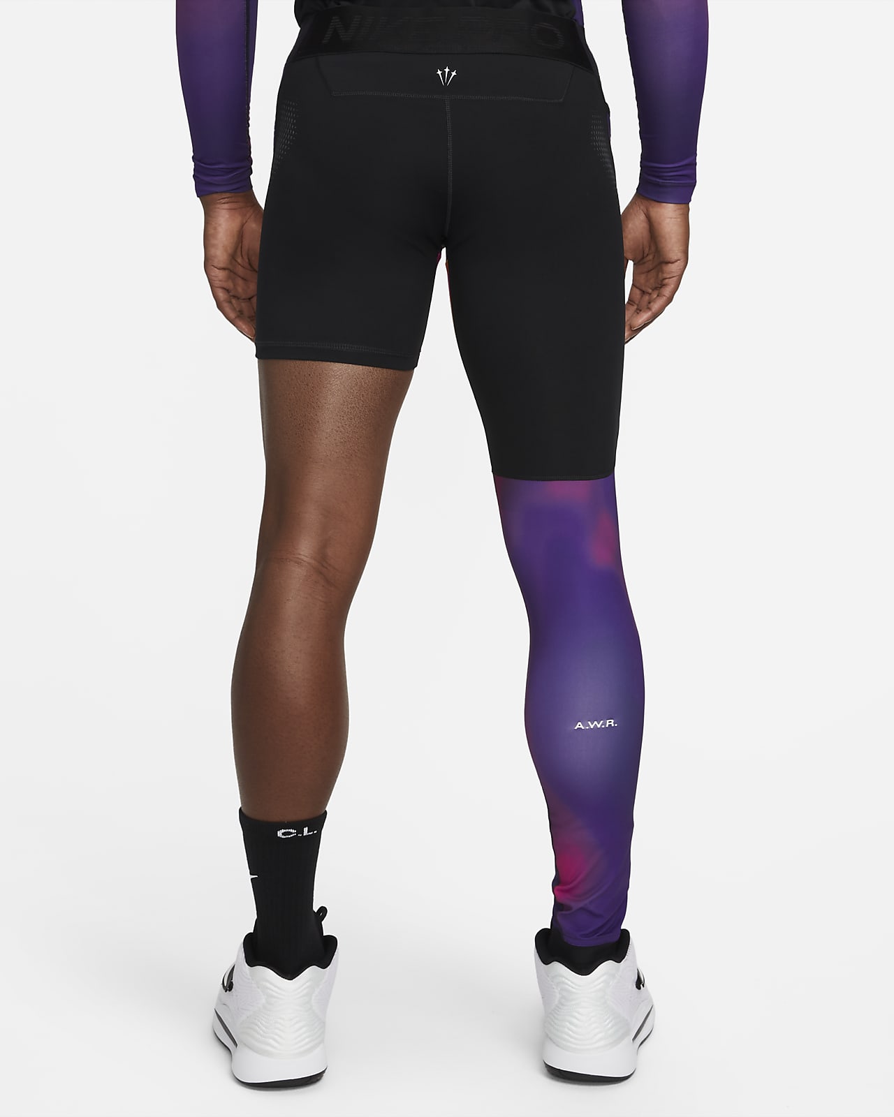 NOCTA Men's SingleLeg Printed Basketball Tights (Right). Nike SI