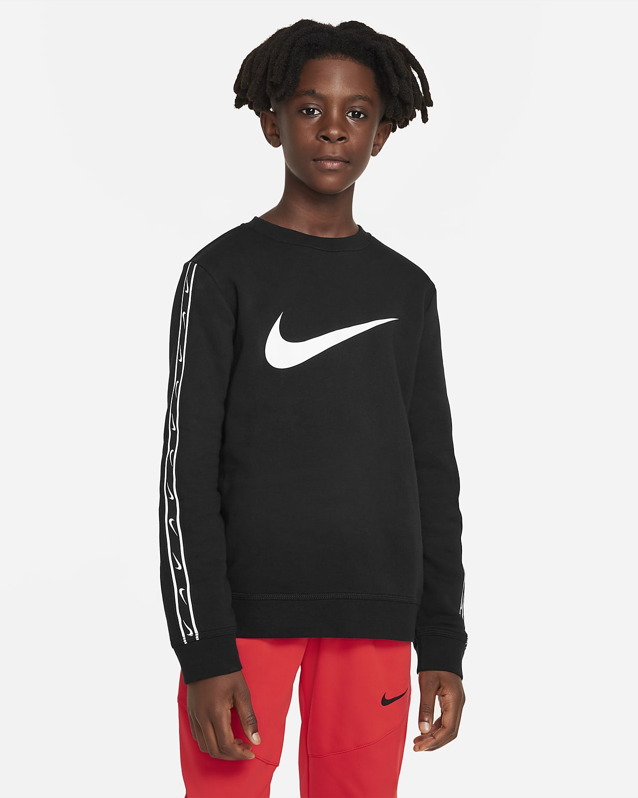 Nike Sportswear Repeat Fleece-Sweatshirt mit Rundhalsausschnitt für ältere Kinder (Jungen)