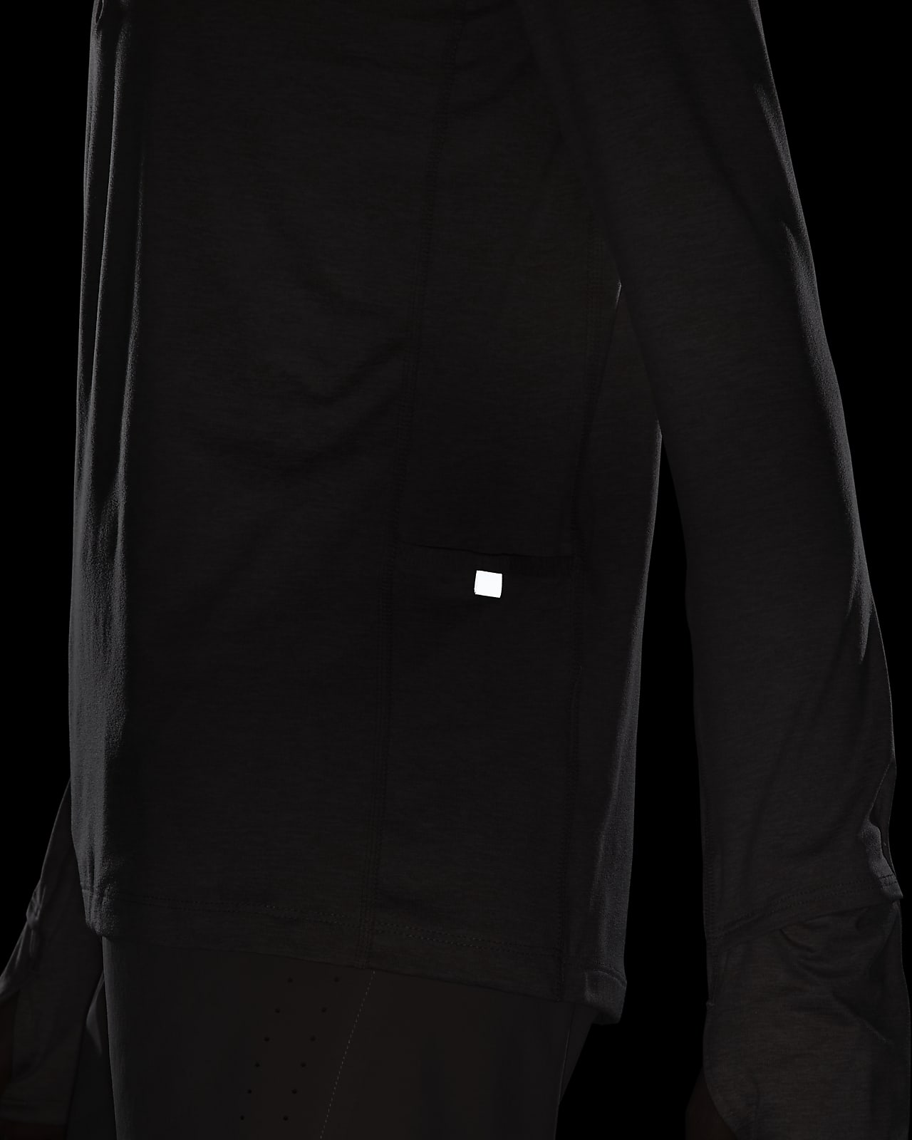 Nike Running Element Dri-FIT half-zip long sleeve top in black