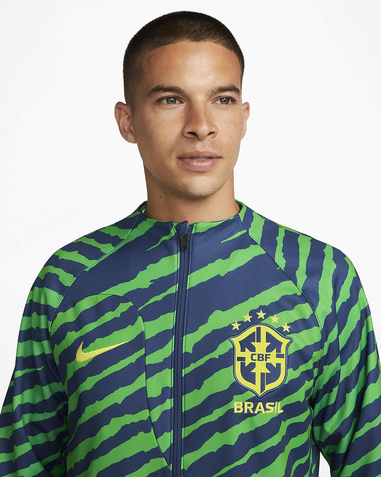 Brasil Academy Pro Men's Full-Zip Knit Football Jacket. Nike NL