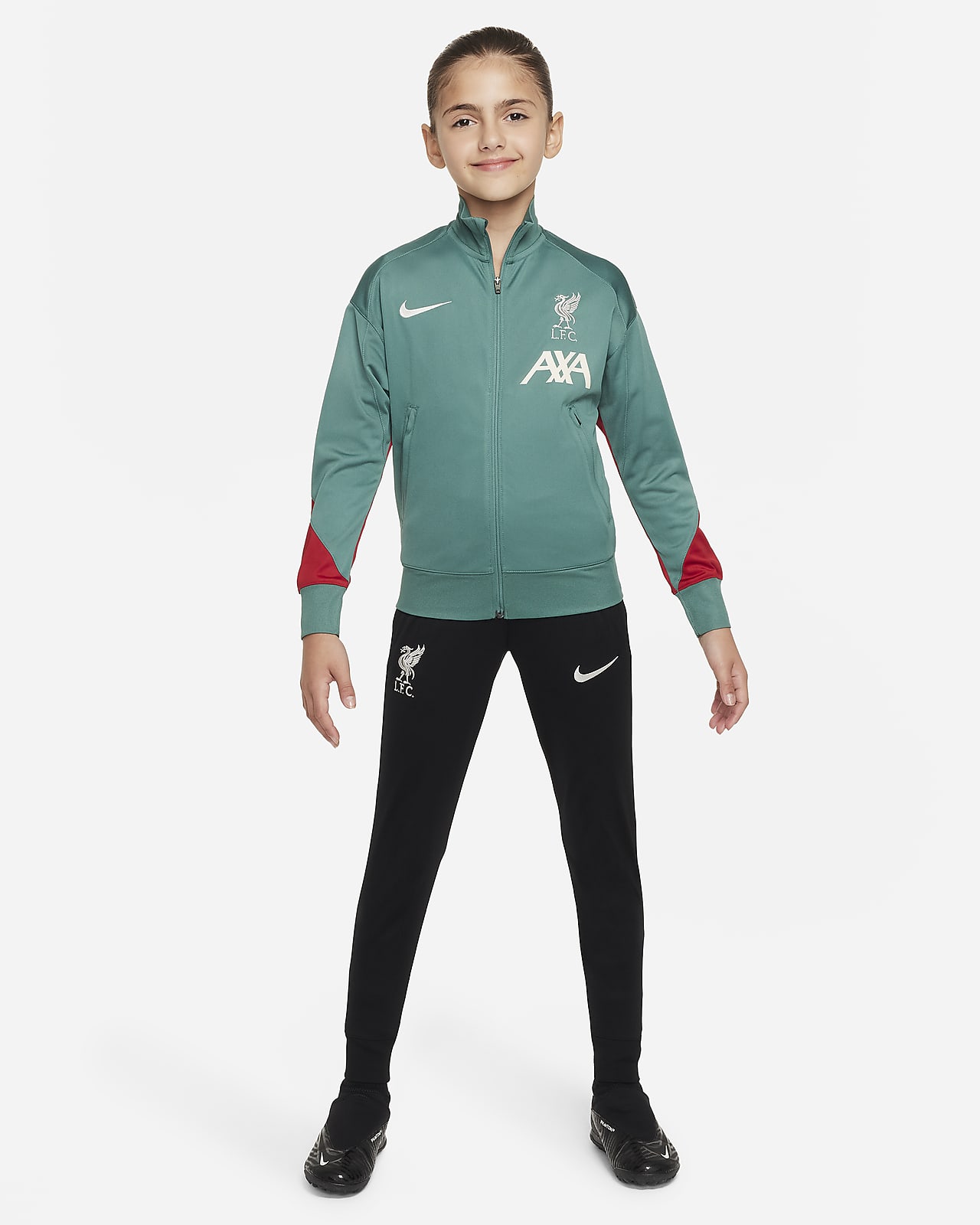 Stickad fotbollstracksuit Liverpool FC Strike Nike Dri-FIT för ungdom