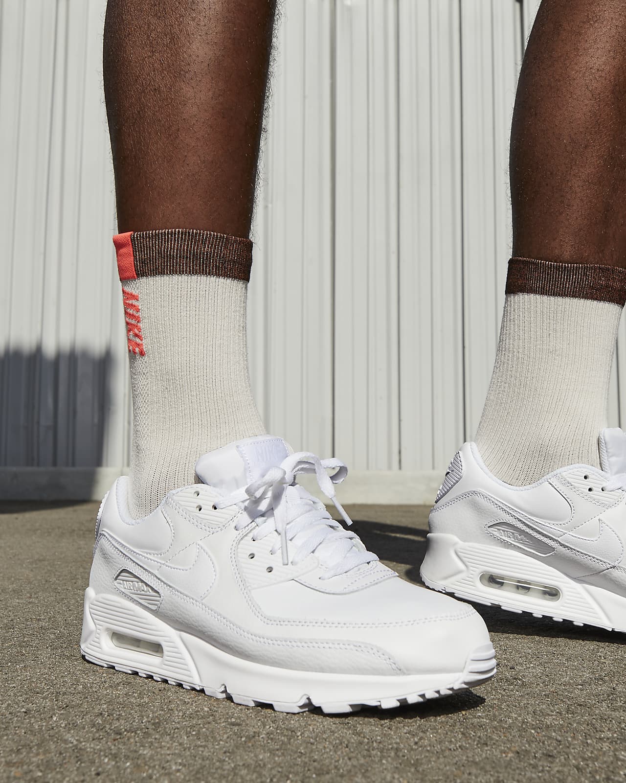 men's air max 90 white leather