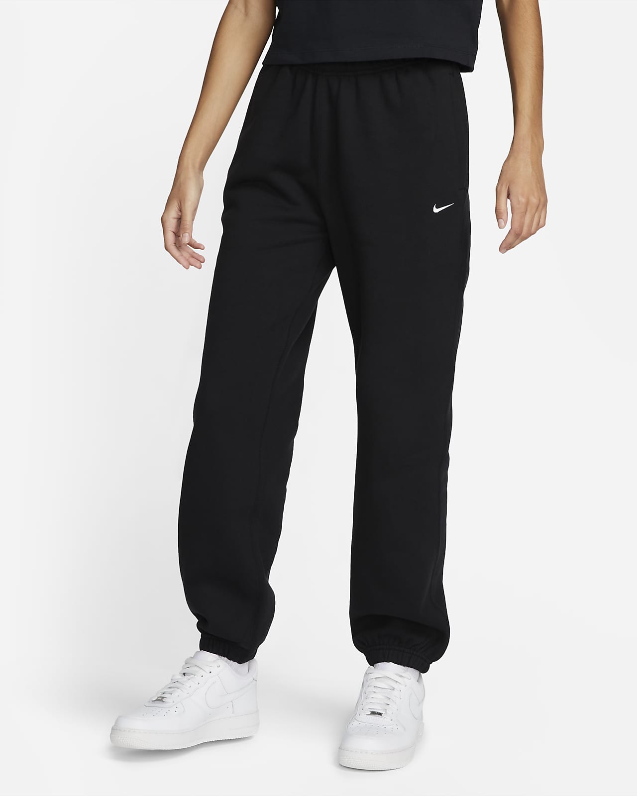 Nike NRG Solo Swoosh Women's Fleece Pants Black CW5565-010