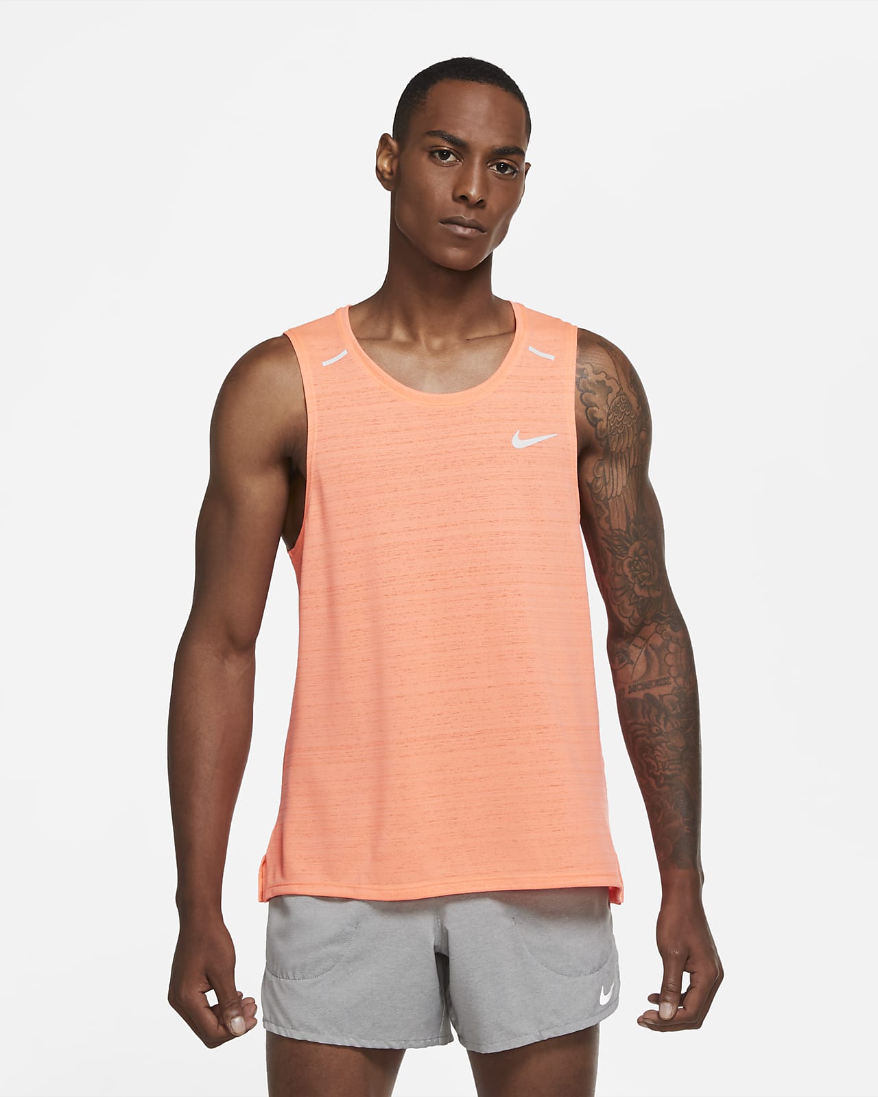 nike dri fit miler orange