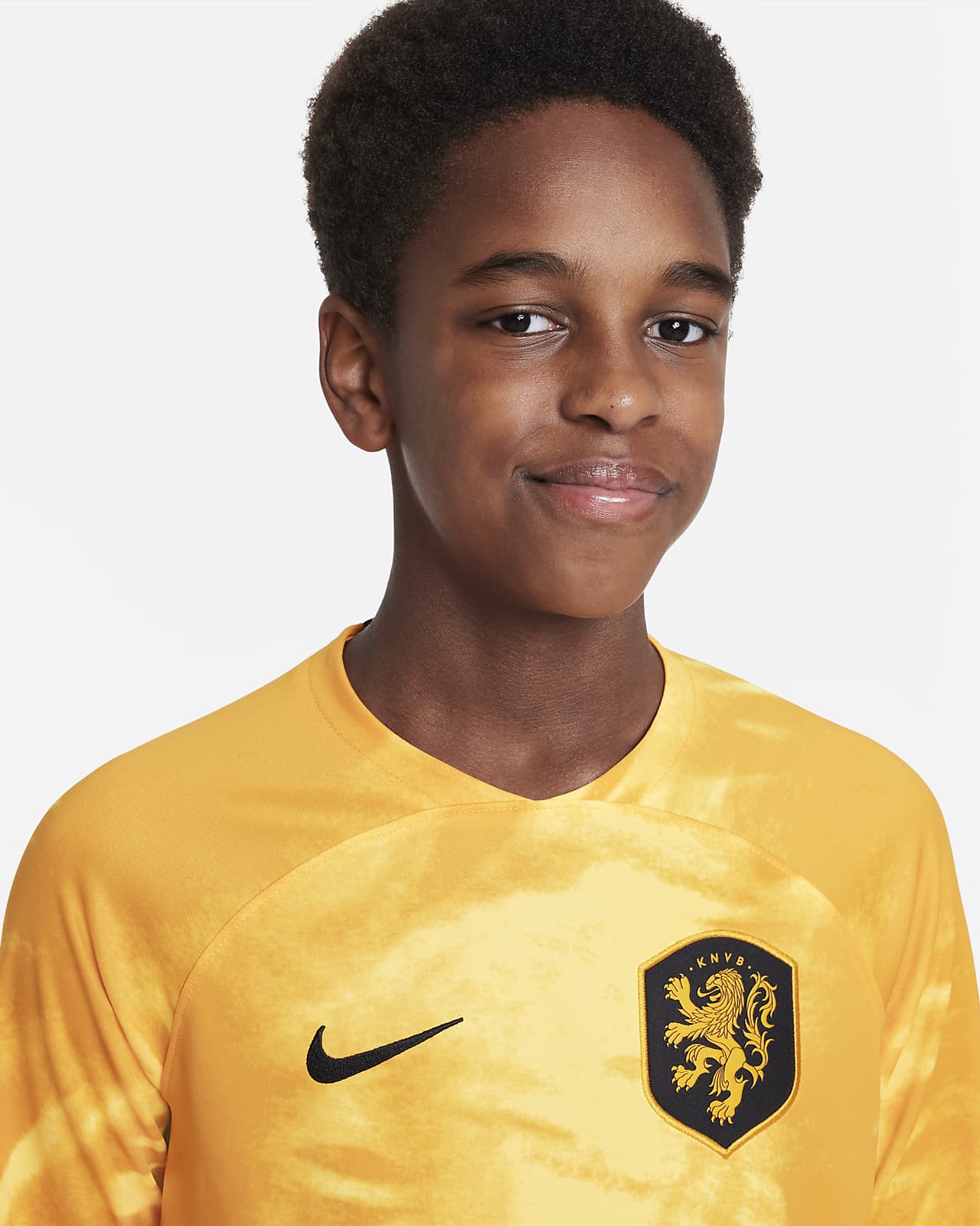 Netherlands 2022/23 Stadium Home Big Kids' Nike Dri-FIT Long-Sleeve Soccer  Jersey.