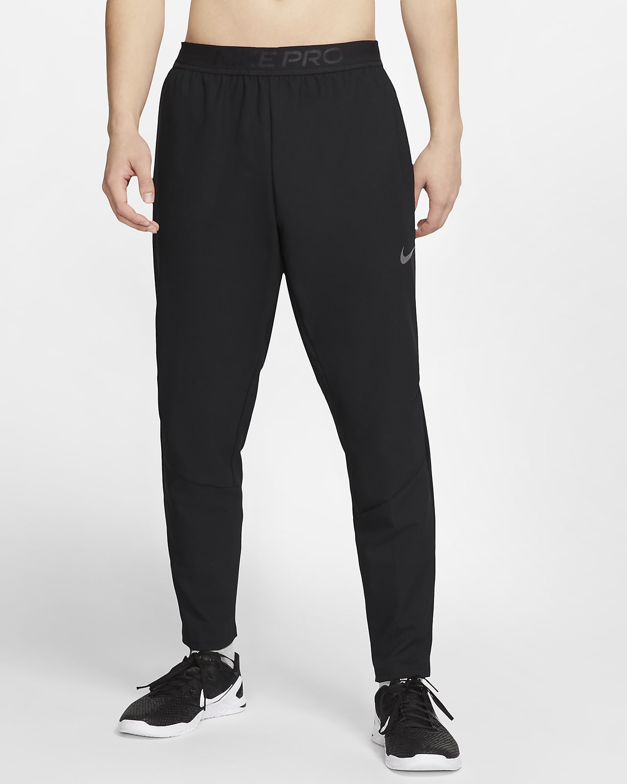 nike pro training collection flex rep joggers in black