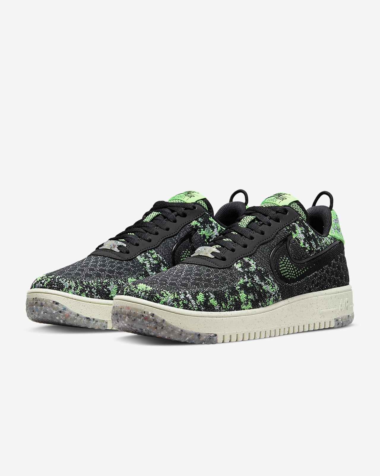 nike air force 1 crater next nature black