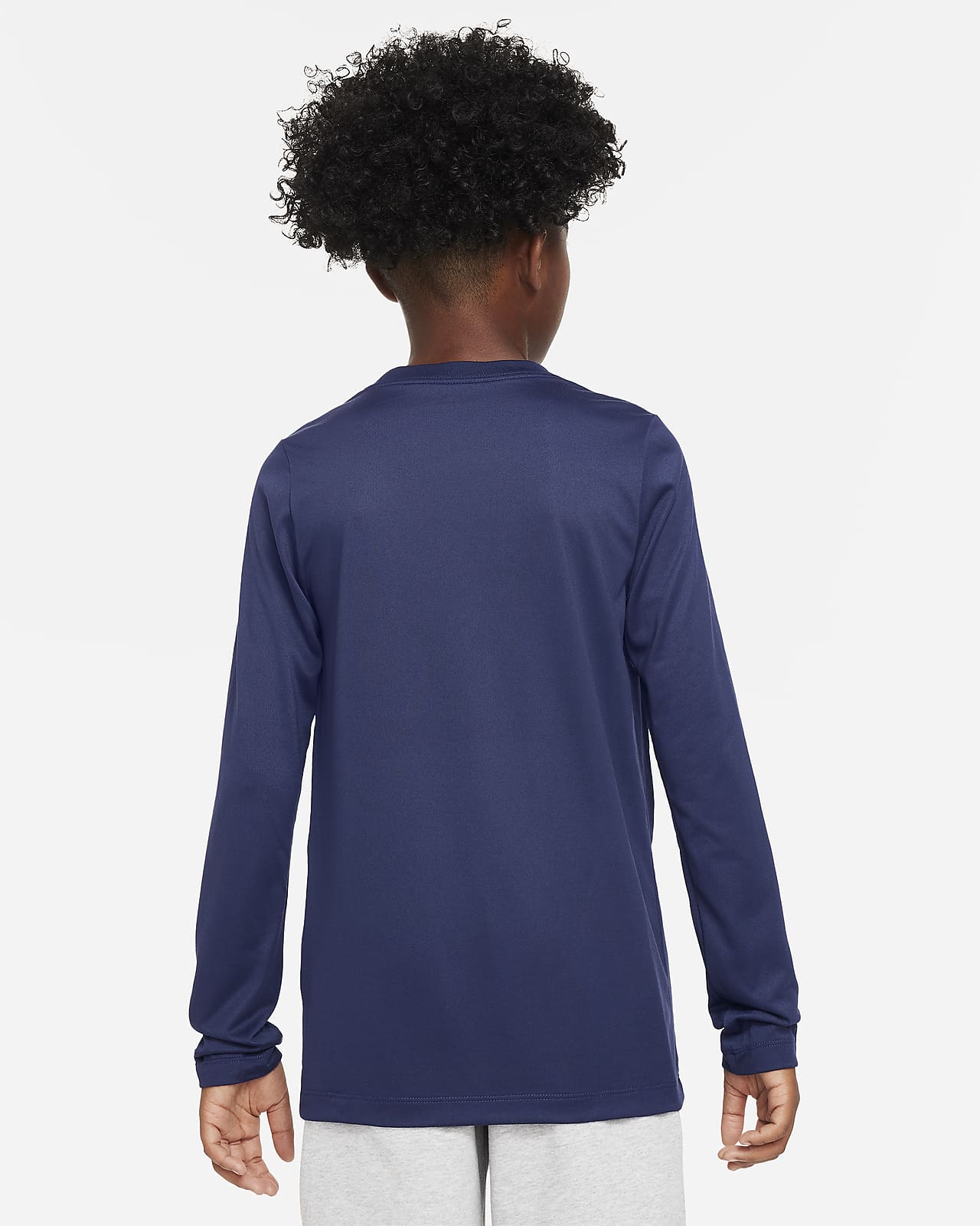 Men's NIKE® Dri-Fit Long Sleeve T-Shirt - Royal Blue, Carbon Gray