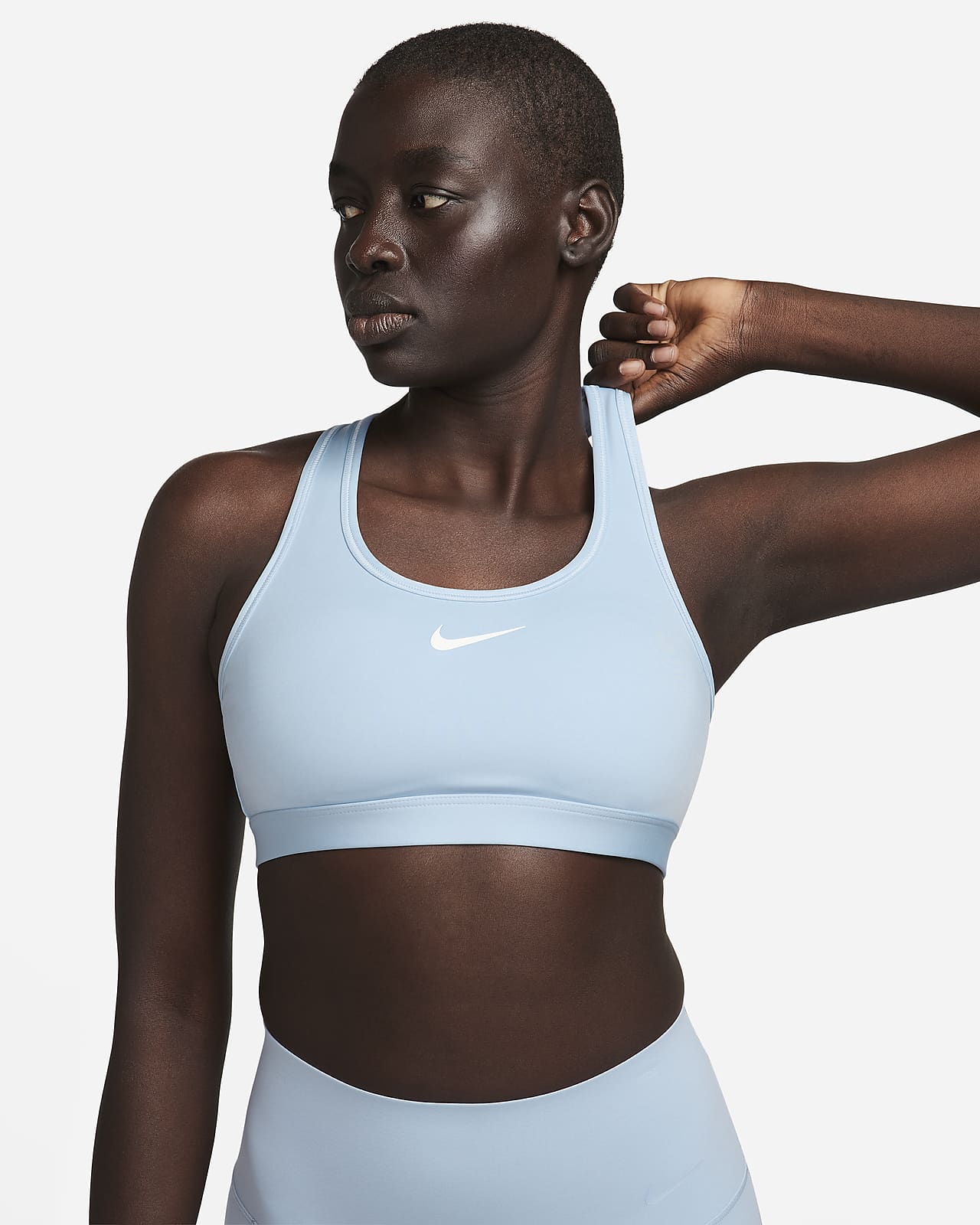Bra deportivo con almohadillas para mujer Nike Swoosh Medium Support. Nike  MX