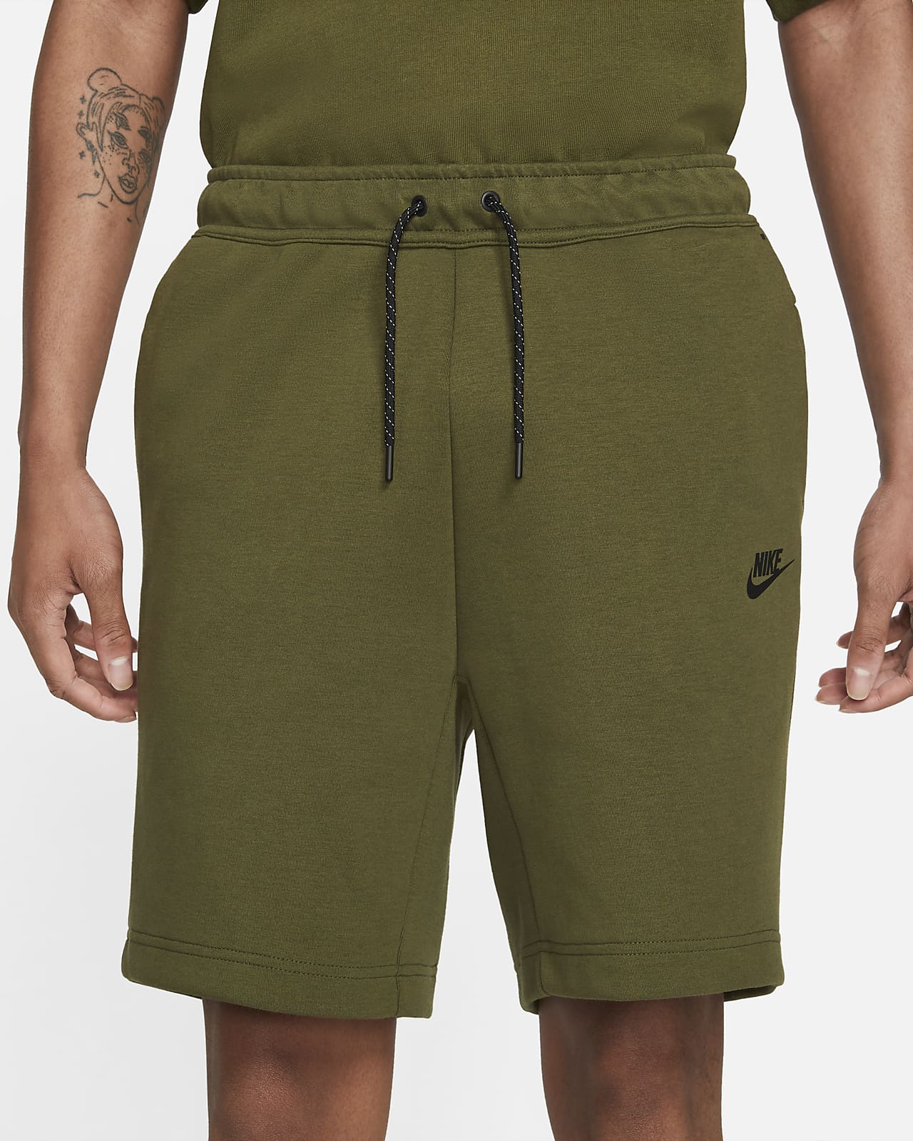 brown nike fleece shorts