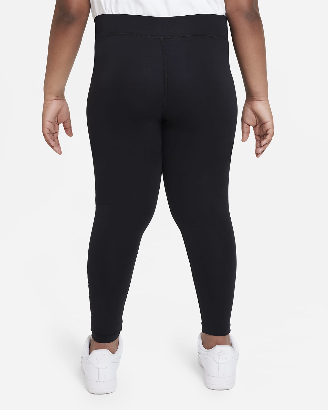 Nike Air Essential Big Kids' (Girls') Mid-Rise Leggings (Extended Size).