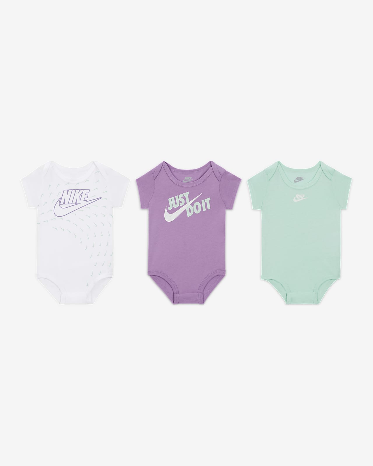 si Oriental Barra oblicua Conjunto de body para bebé Nike (0 a 9 meses) (3 piezas). Nike.com