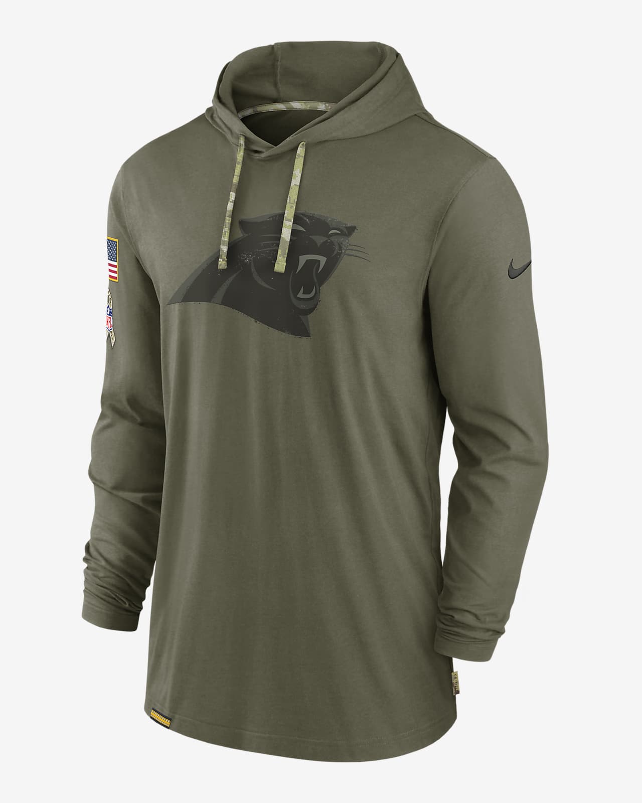 Youth Nike Khaki Baltimore Ravens 2019 Salute to Service Therma Pullover  Hoodie