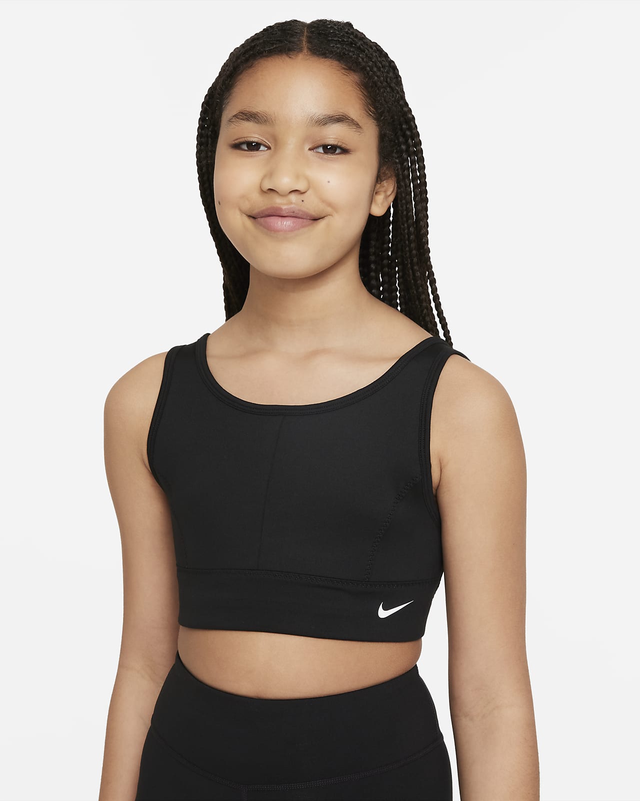 component Onophoudelijk onaangenaam Nike Dri-FIT Swoosh Luxe Sport-bh voor meisjes. Nike BE