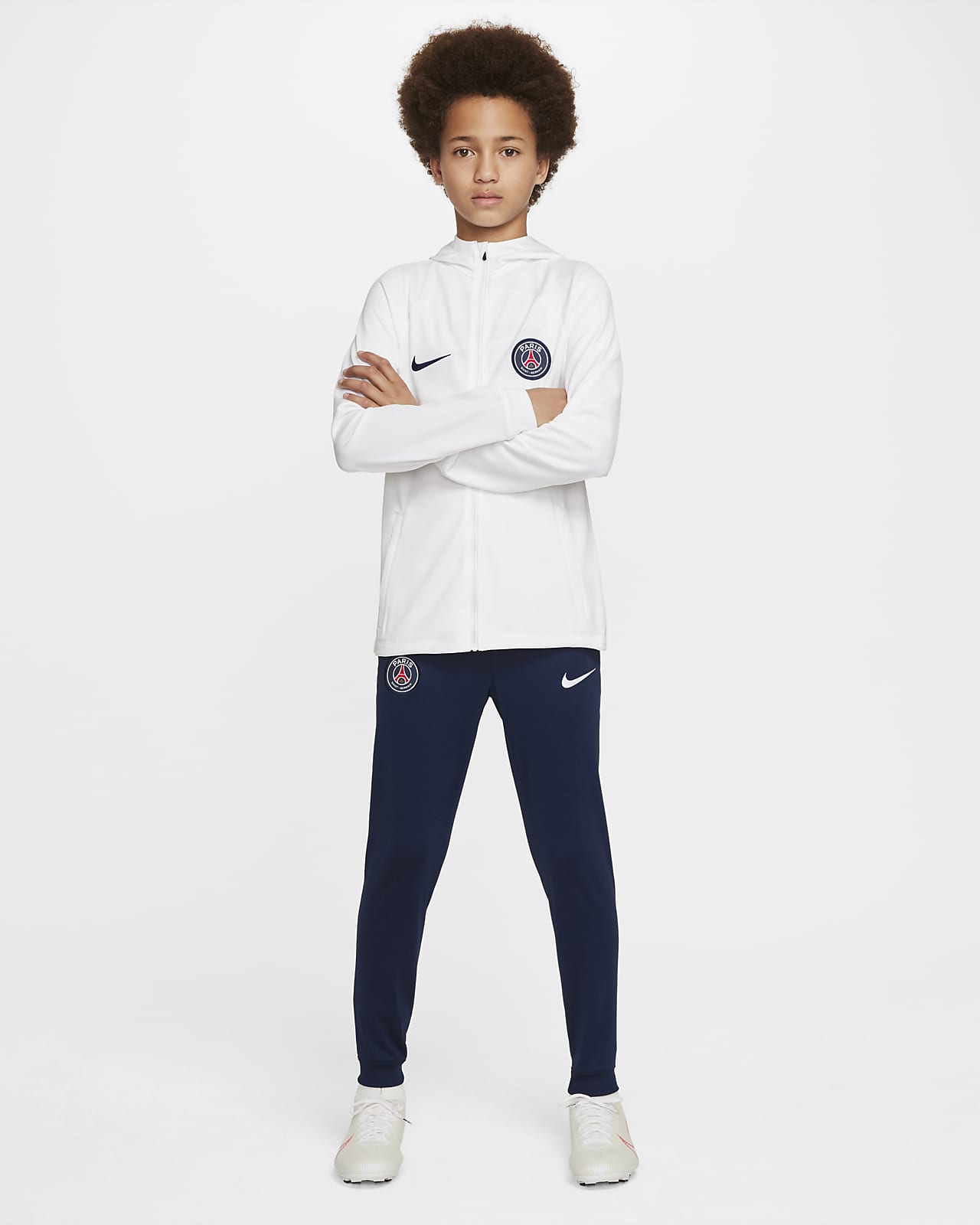 Paris Saint-Germain Strike Older Kids' Nike Dri-FIT Knit Football Tracksuit