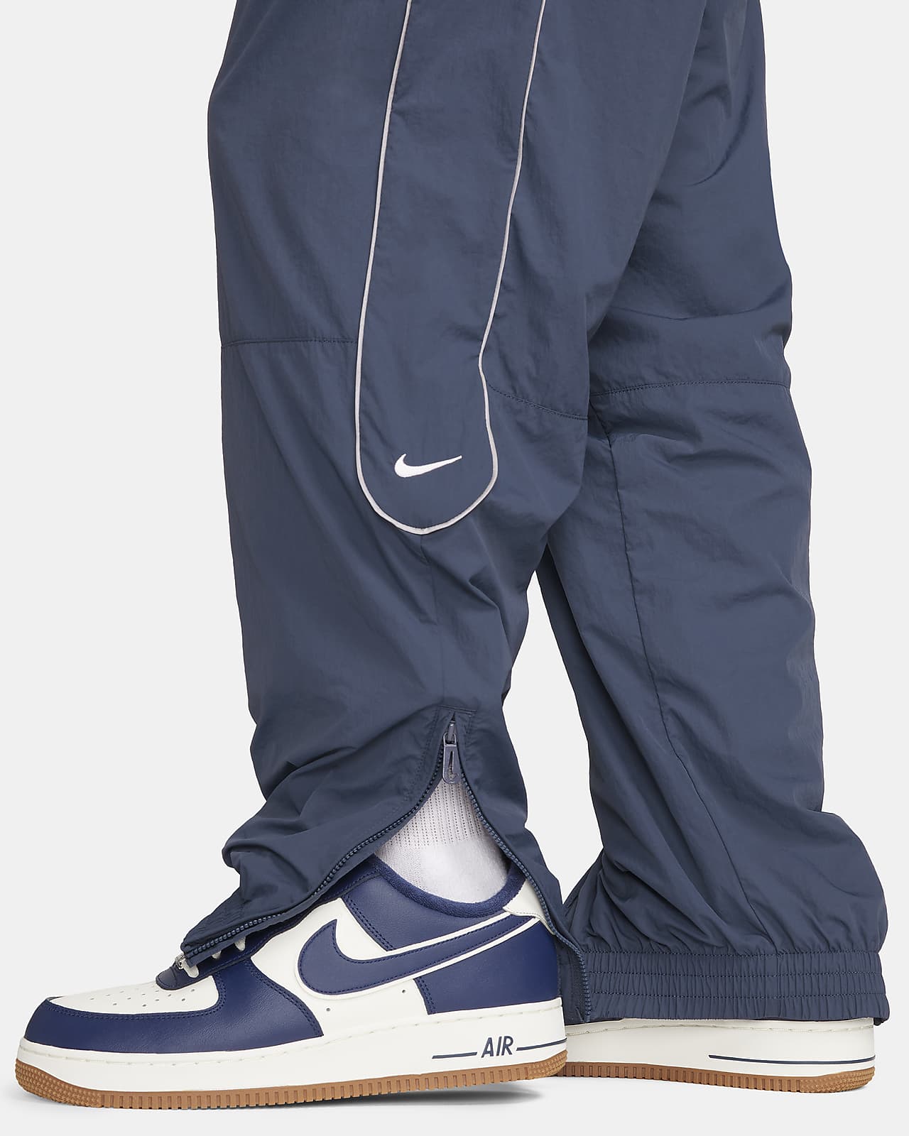 Vintage Navy Blue Nylon Nike Joggers Track Pants Mens L Embroidered Swoosh  90s | eBay