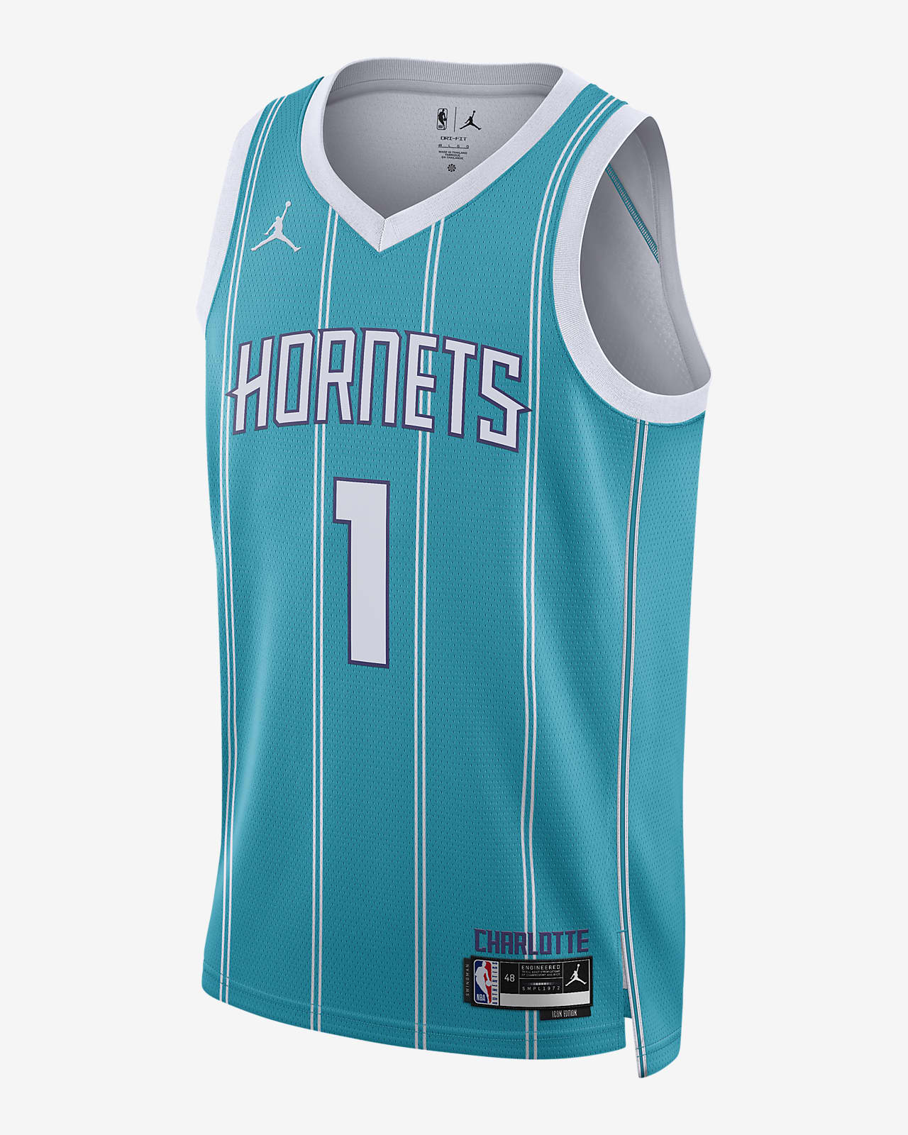 Quejar Red bueno Charlotte Hornets Icon Edition 2022/23 Camiseta Jordan Dri-FIT NBA  Swingman. Nike ES