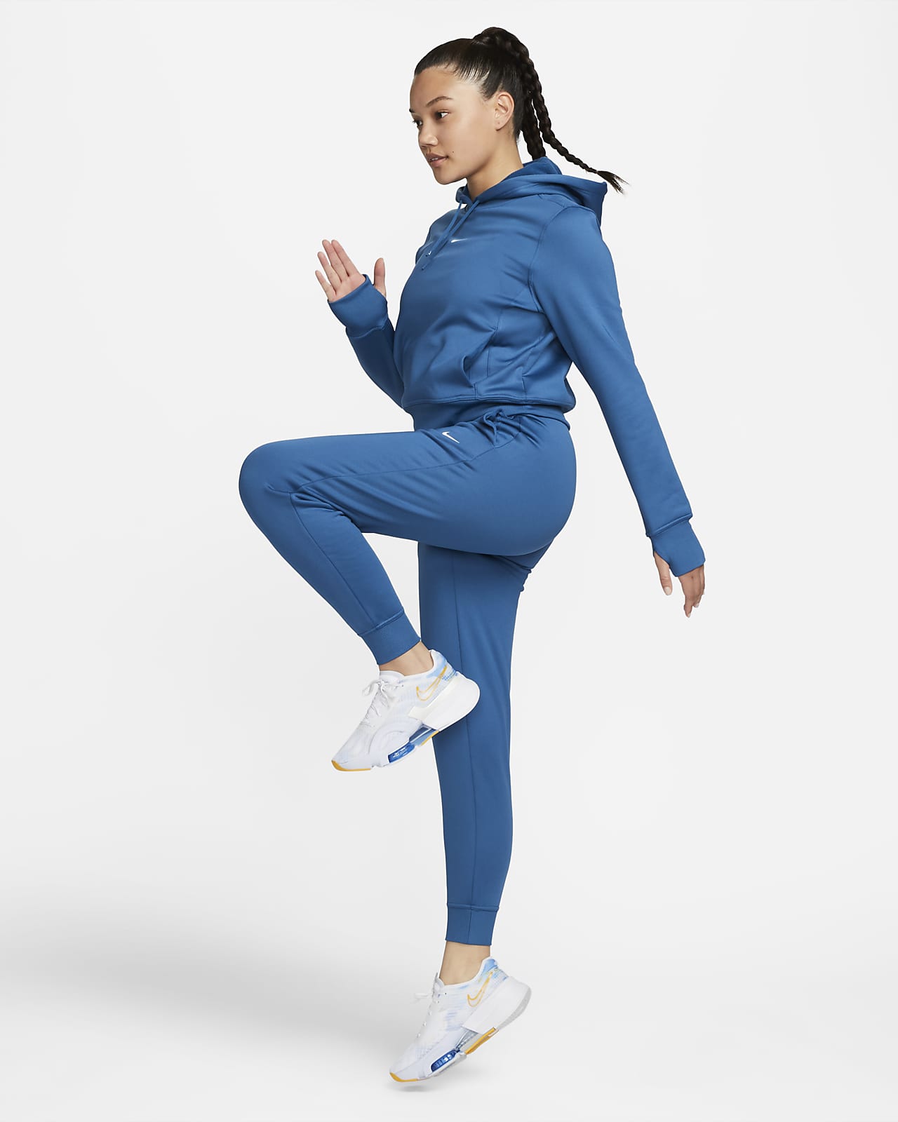 Nike Performance ONE - Leggings - industrial blue/white/blue 