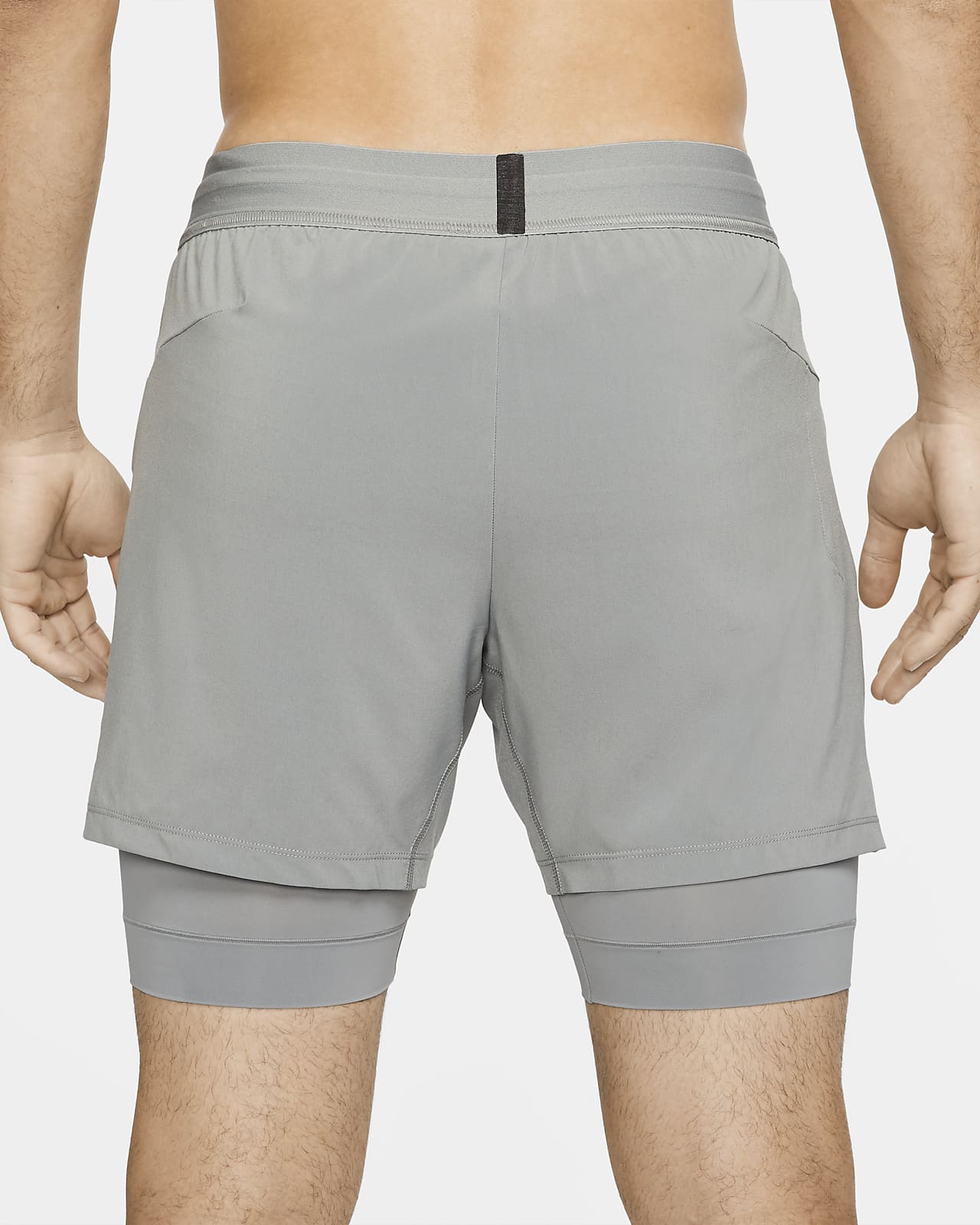 nike 2 in 1 shorts grey