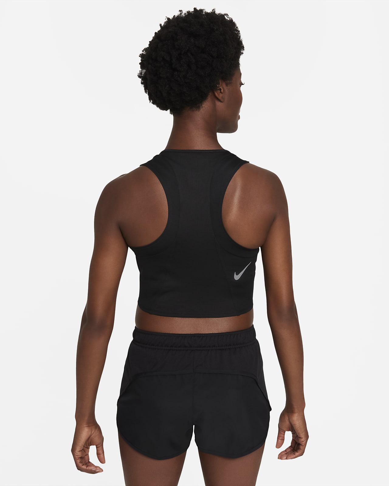 Nike running crop sales top