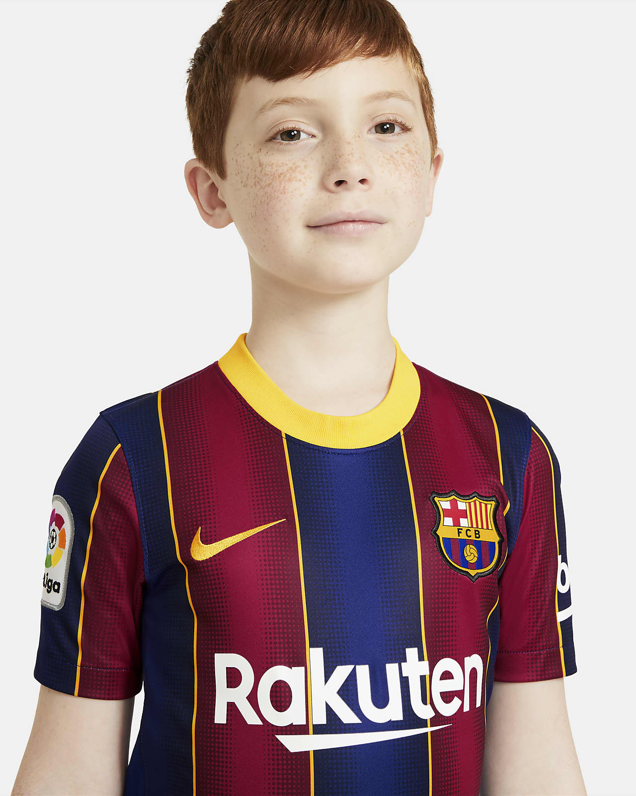 Camiseta fútbol de local para niños talla Stadium FC Barcelona 2020/21. Nike.com