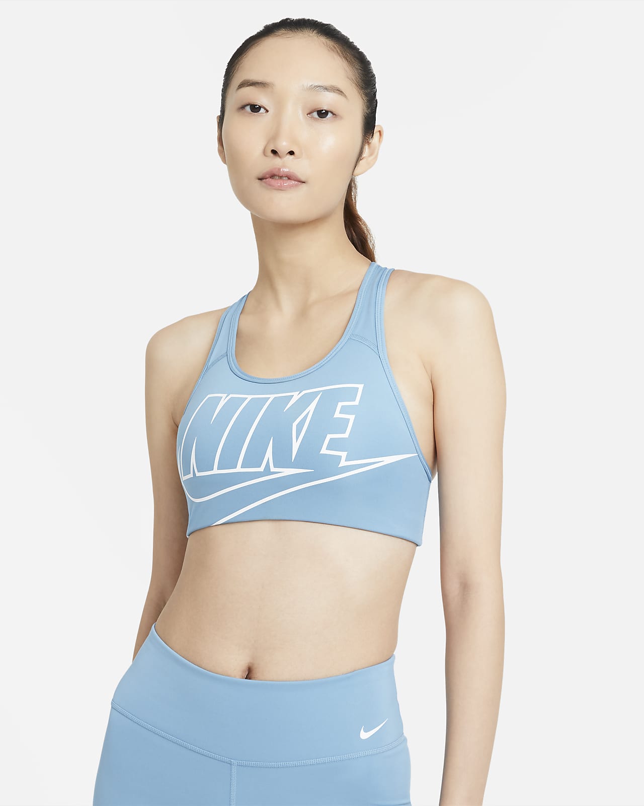 nike swoosh sports bra