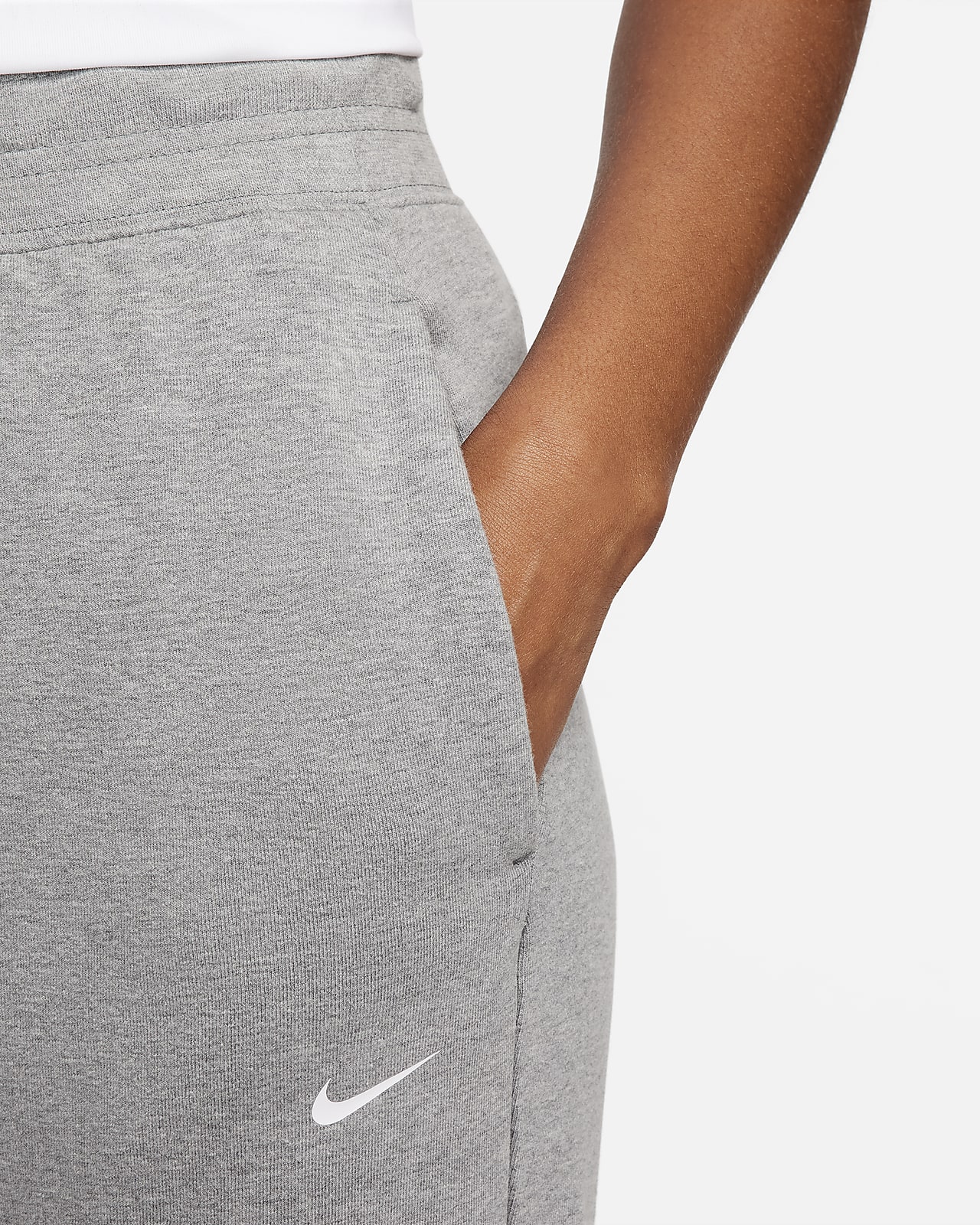 Joggers de French Terry de cintura alta de 7/8 para mujer Nike Dri