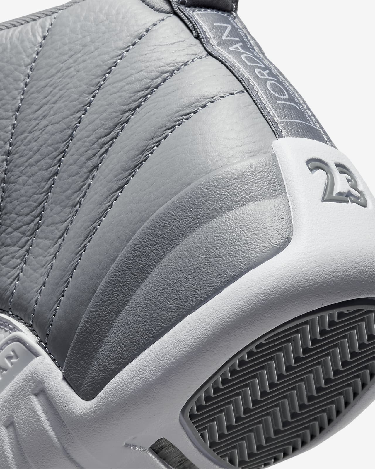 white and silver jordan 12