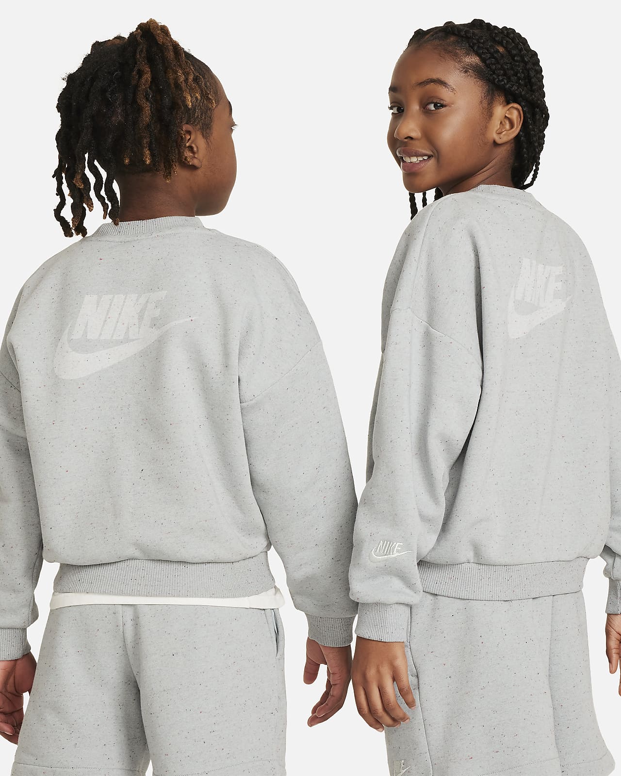 NIKE Girls' Nike Sportswear Icon Fleece Oversized Sweatshirt