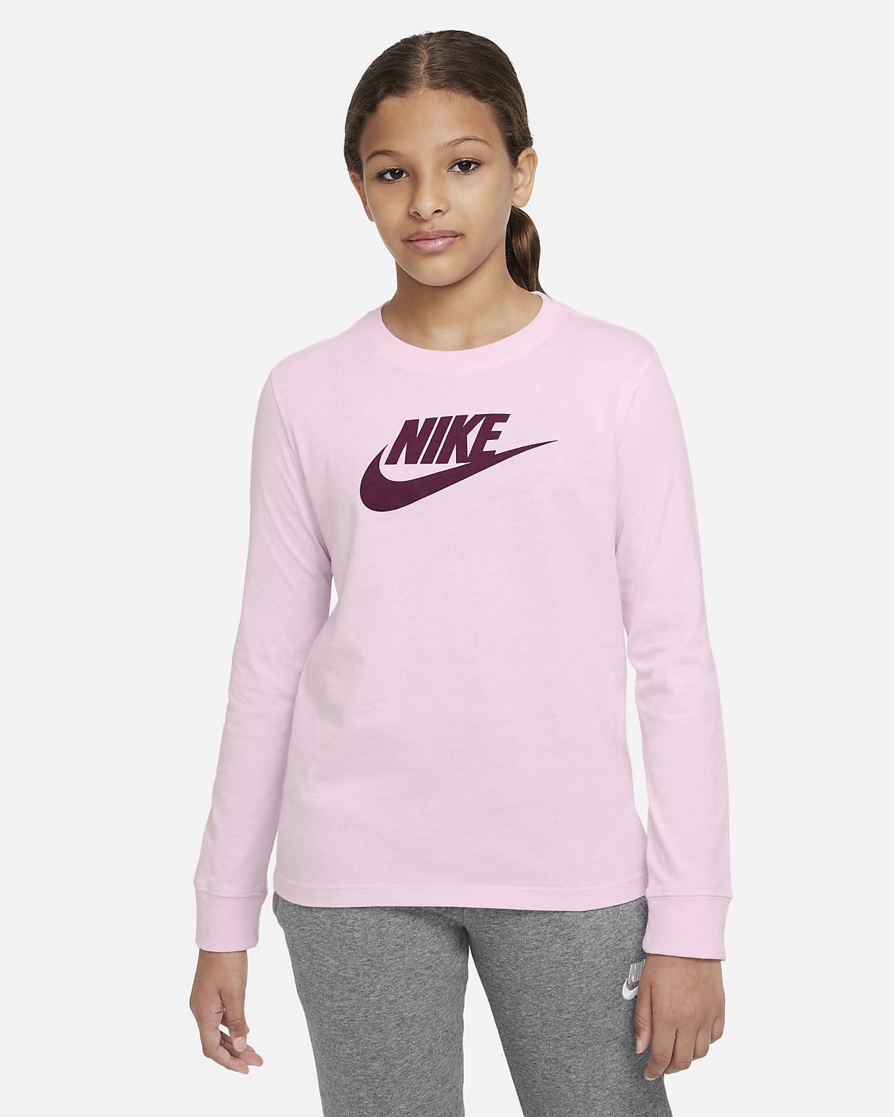 Nike Sportswear Big Long-Sleeve T-Shirt.
