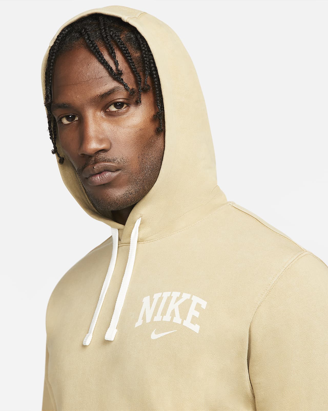 beige nike hoodie mens