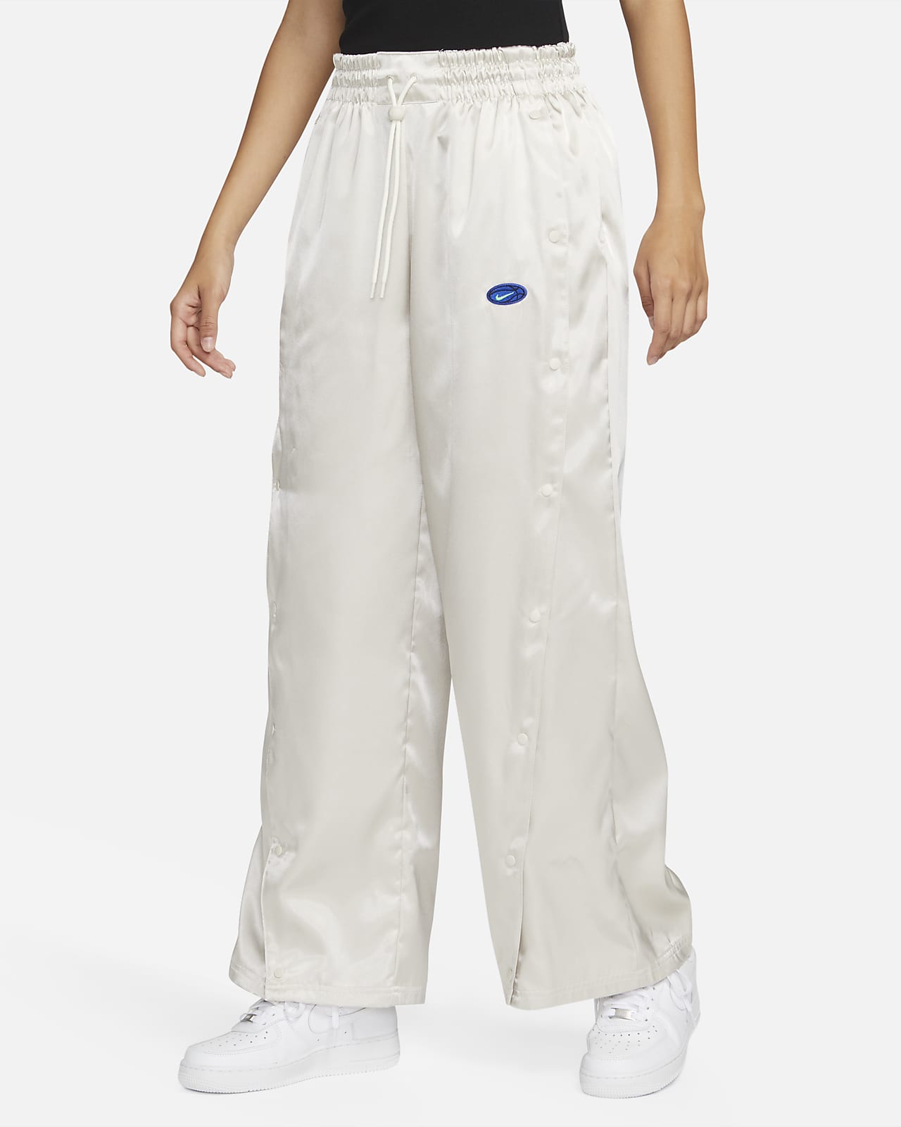 Nike Womens Loose Fit Synthetic Track Pants AR2812010Black  WhiteSmallBlack WhiteS  Amazonin Clothing  Accessories