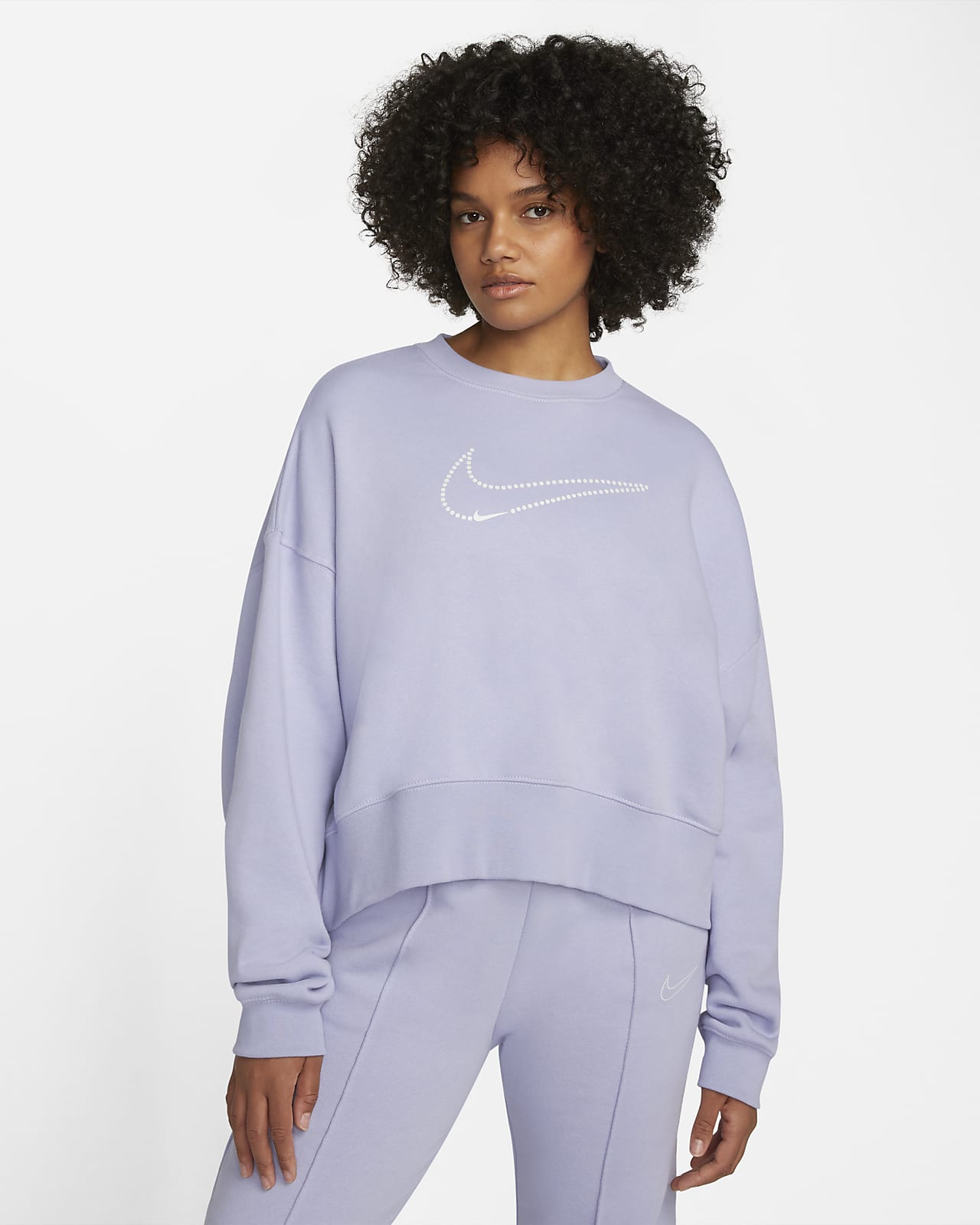 Sweat-shirt de dance métallisé en tissu Fleece Nike Sportswear pour Femme