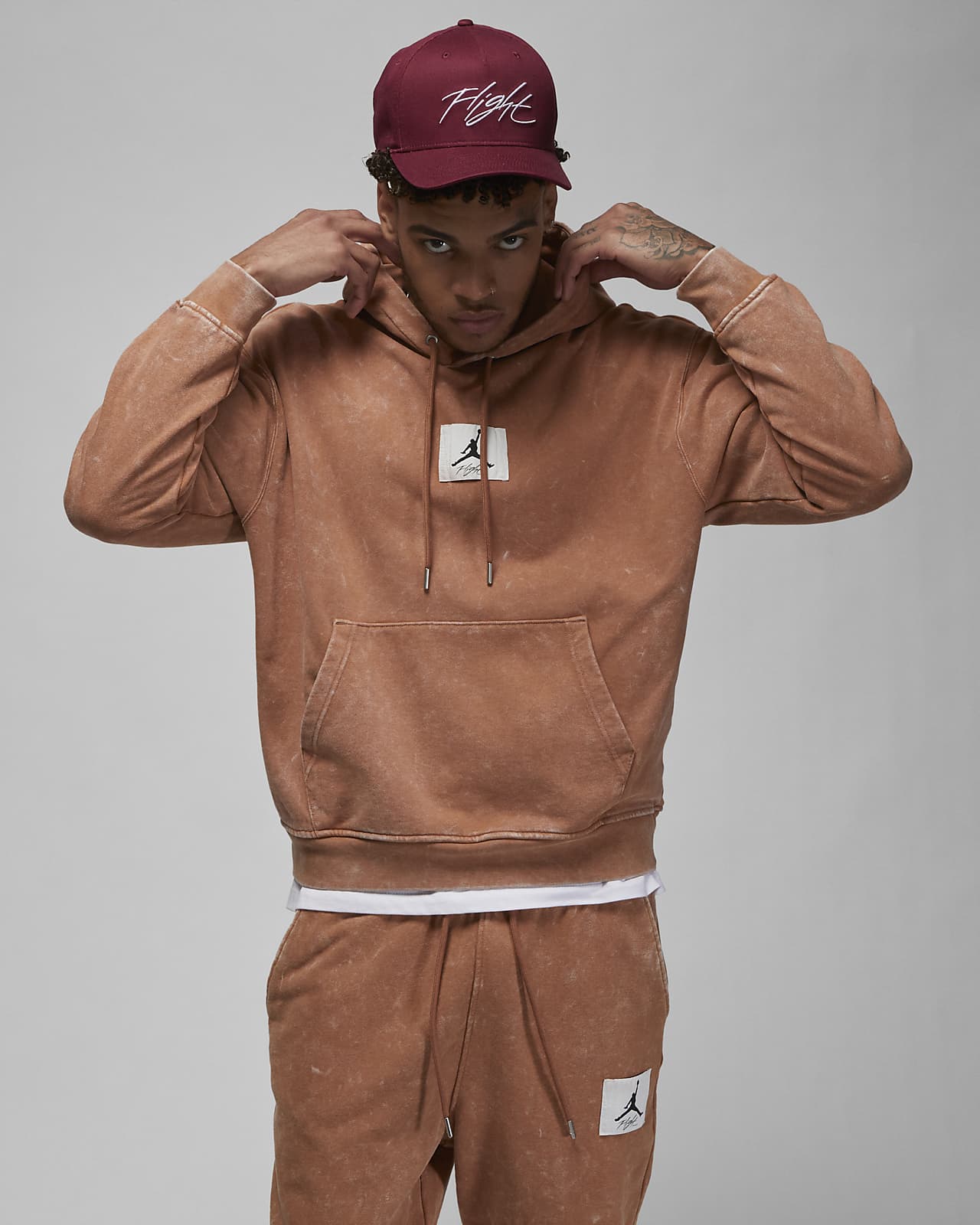 Jordan Flight Fleece Dessuadora amb caputxa d'efecte rentat - Home
