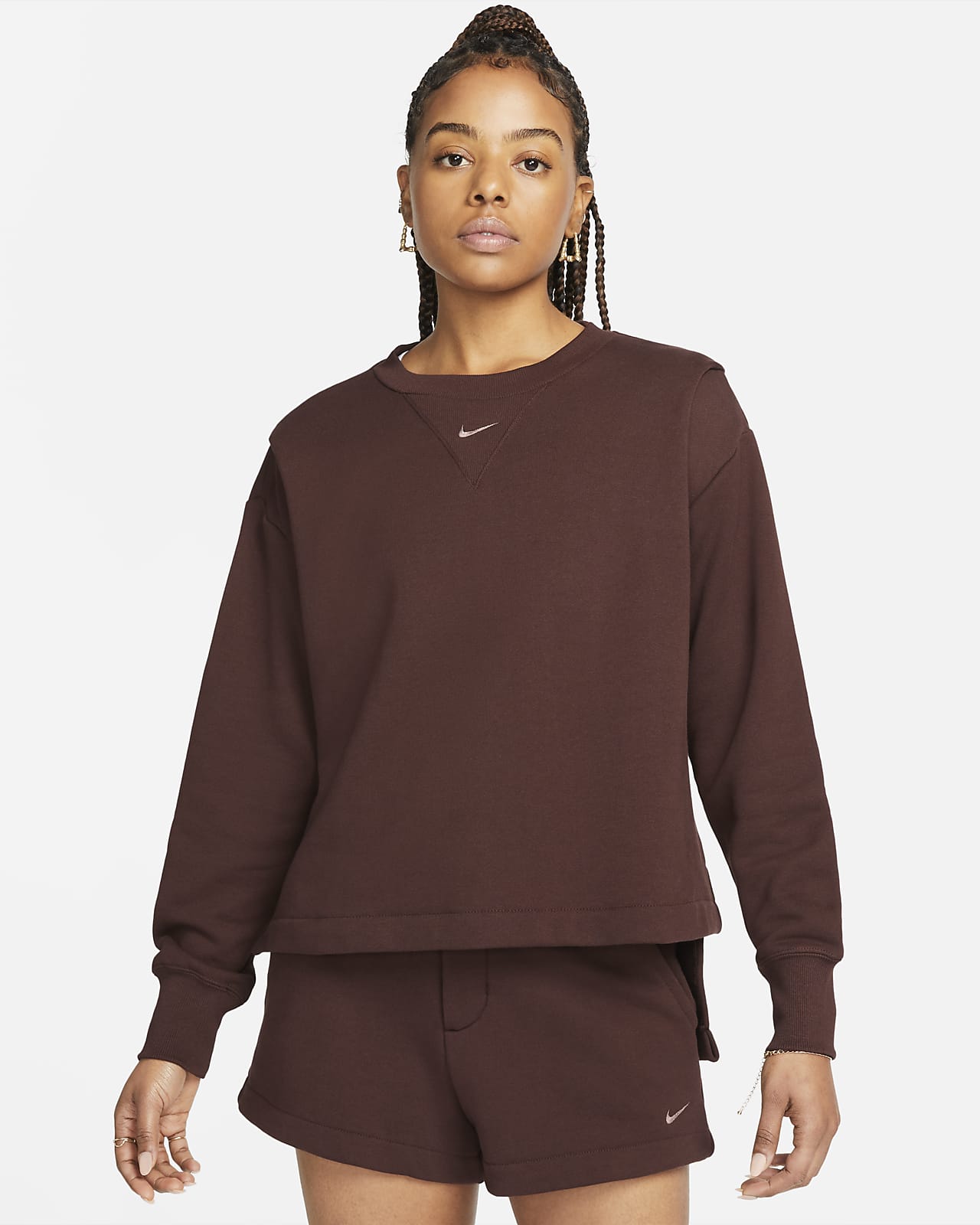 Nike Sportswear Modern Fleece Oversized French Terry Crew-Neck Sweatshirt. Nike.com