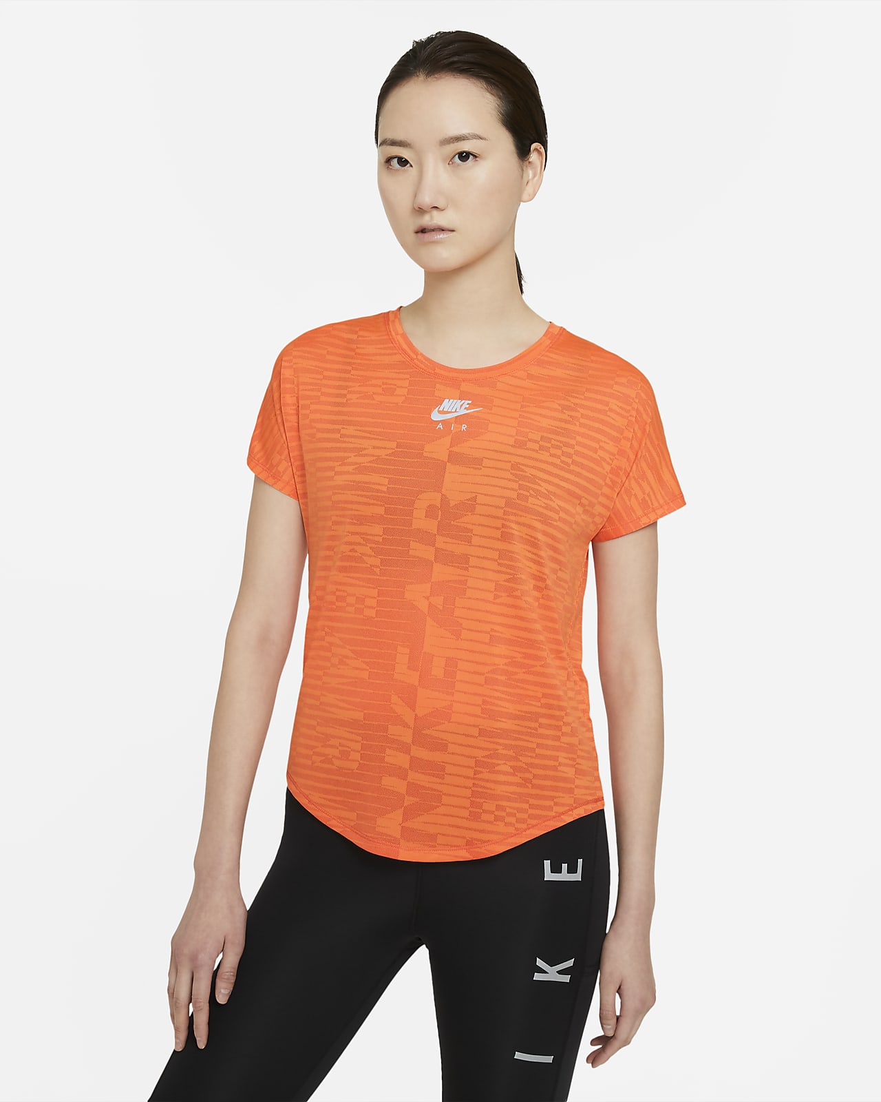 orange nike running top