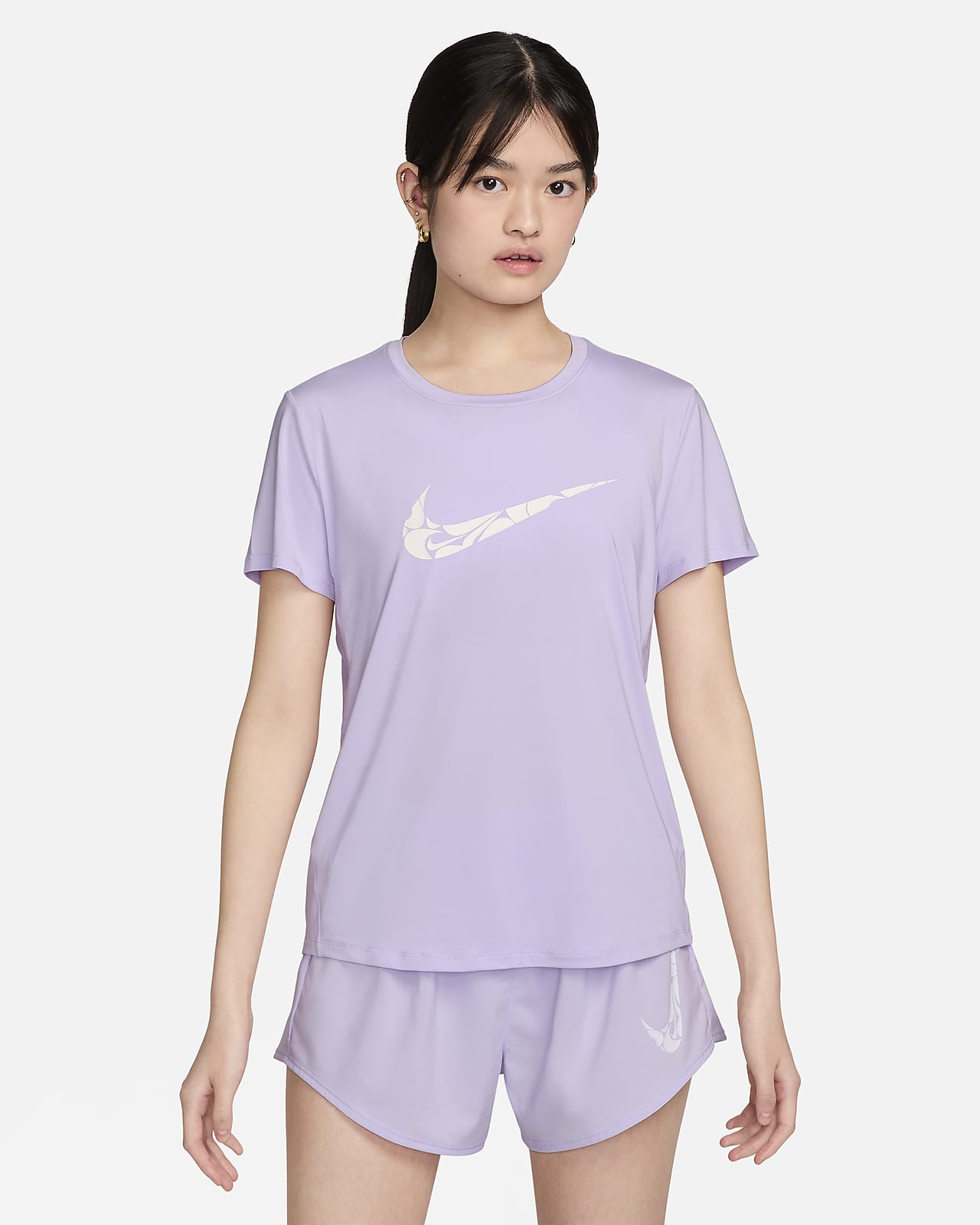 Brand New Girls Nike Dri-FIT Sprinter Running Shorts Grey Pink (DA1019-091 L