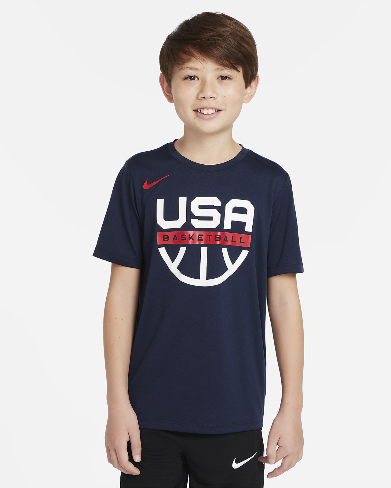 USAB Nike Dri-FIT-basketball-T-shirt til større børn