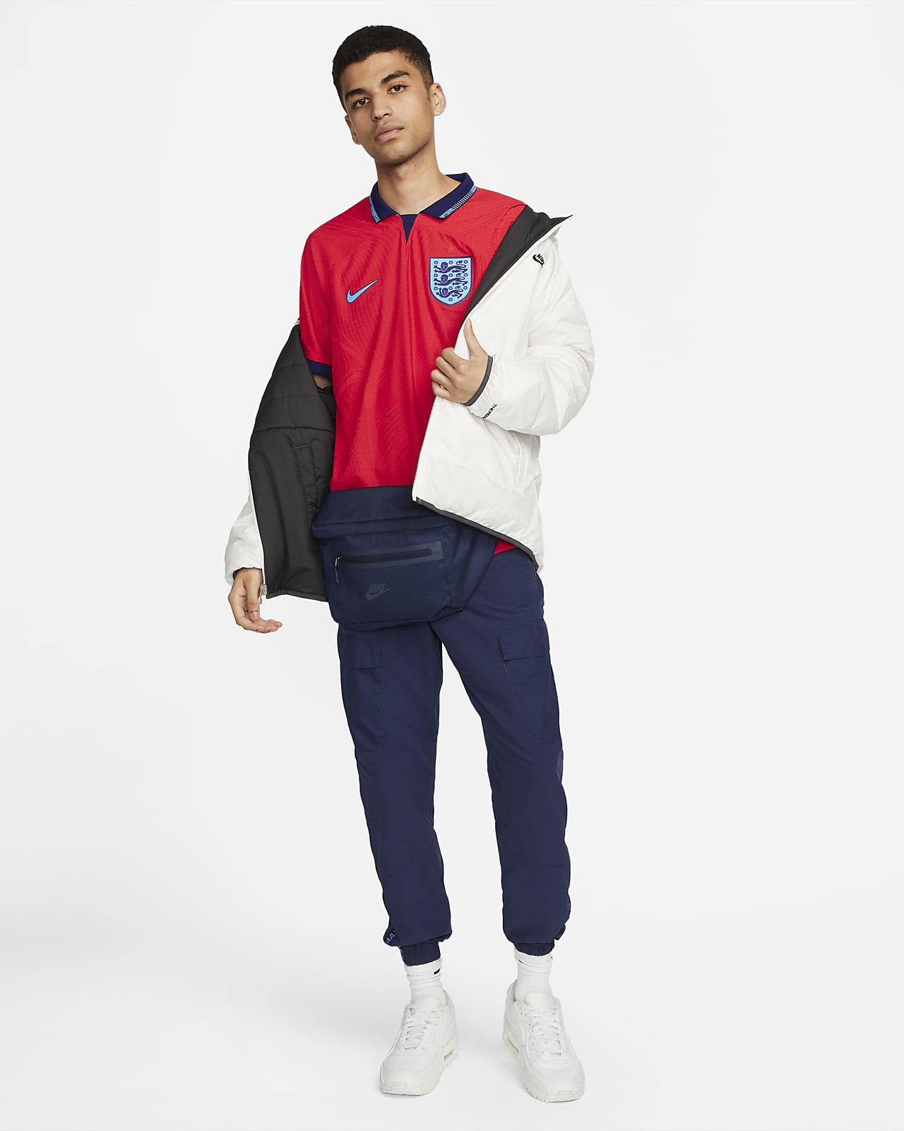 Nike 2022-23 England Away Jersey - Red-Blue Void - 3XL #MWS